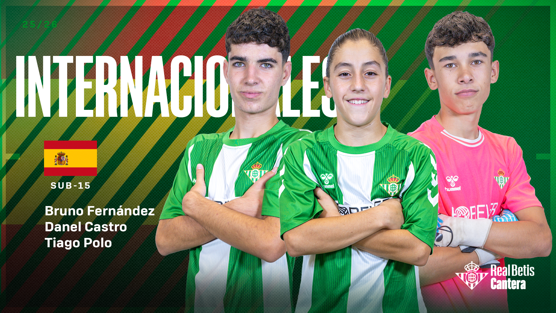 Bruno Fernández, Tiago Polo y Danel Castro, convocados por la Selección Española sub-15