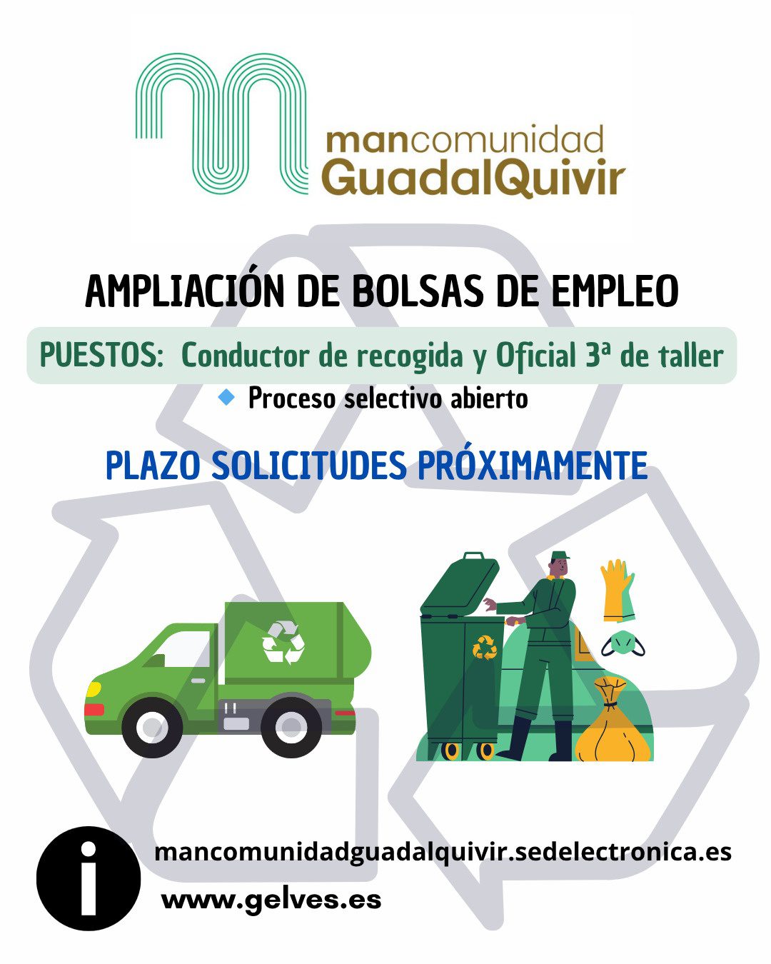 La Mancomunidad del Guadalquivir convoca la ampliación de bolsas de empleo para dos puestos