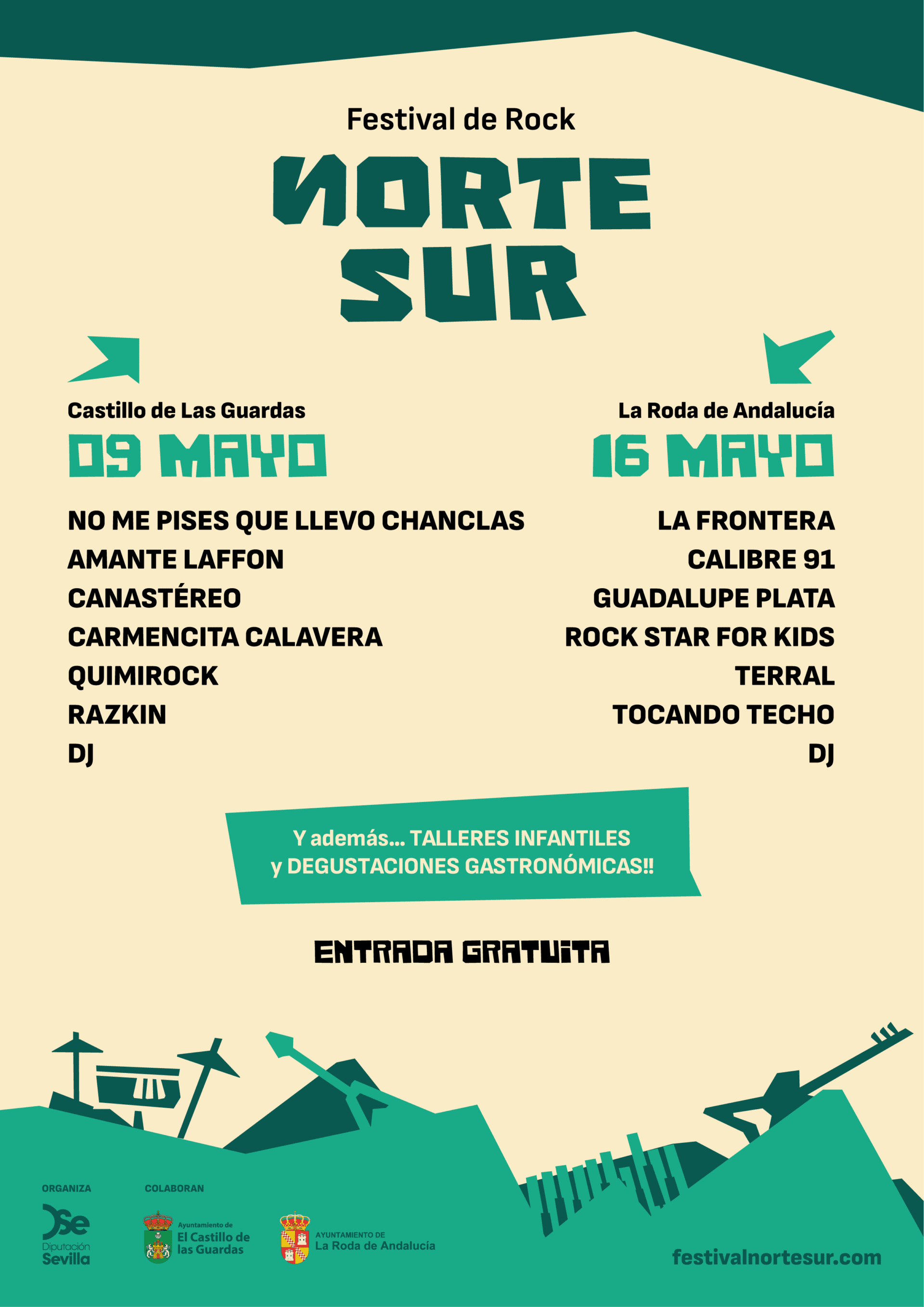 El Castillo de las Guardas y La Roda de Andalucía acogen en mayo el Festival de Música Norte-Sur 2026