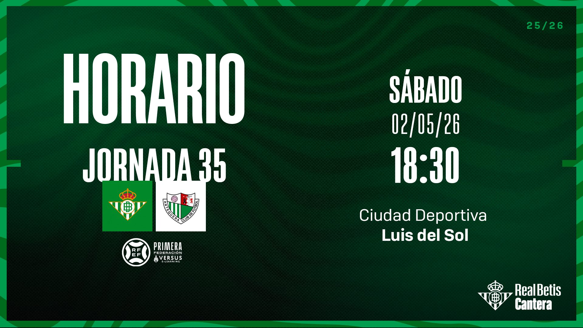 Saca ya tu entrada gratuita para animar al Betis Deportivo contra el Antequera CF