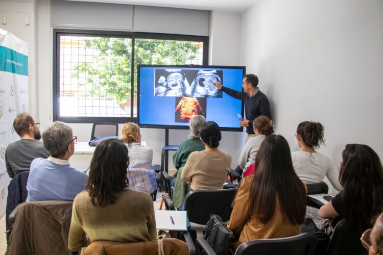 La Universidad Pablo de Olavide y el Colegio de Enfermería de Sevilla imparten su primera microcredencial conjunta   El título, impartido en formato híbrido, ha formado a 12 profesionales de la enfermería en el ámbito de la ecografía para matronas