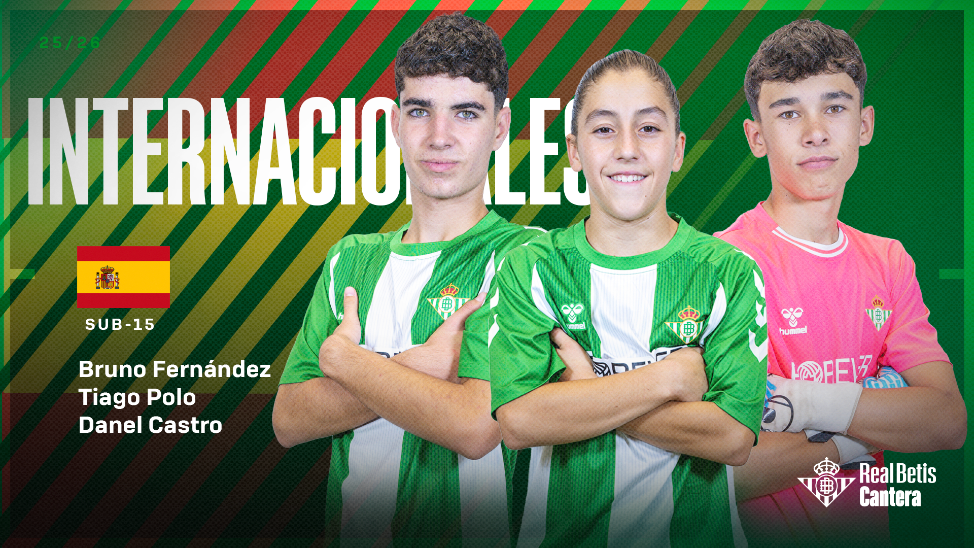 Bruno Fernández, Tiago Polo y Danel Castro, citados con la Selección Española sub-15