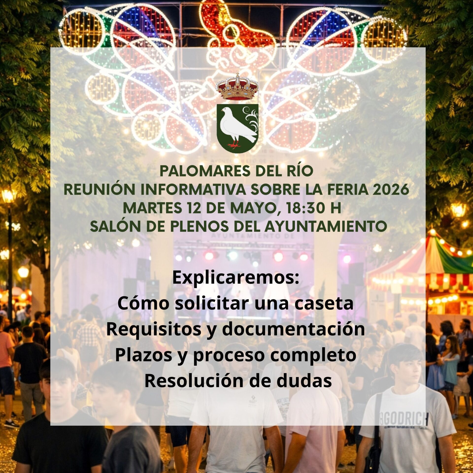 ¿Quieres montar caseta en la Feria de Palomares del Río 2026? ¡Esta reunión es para ti!