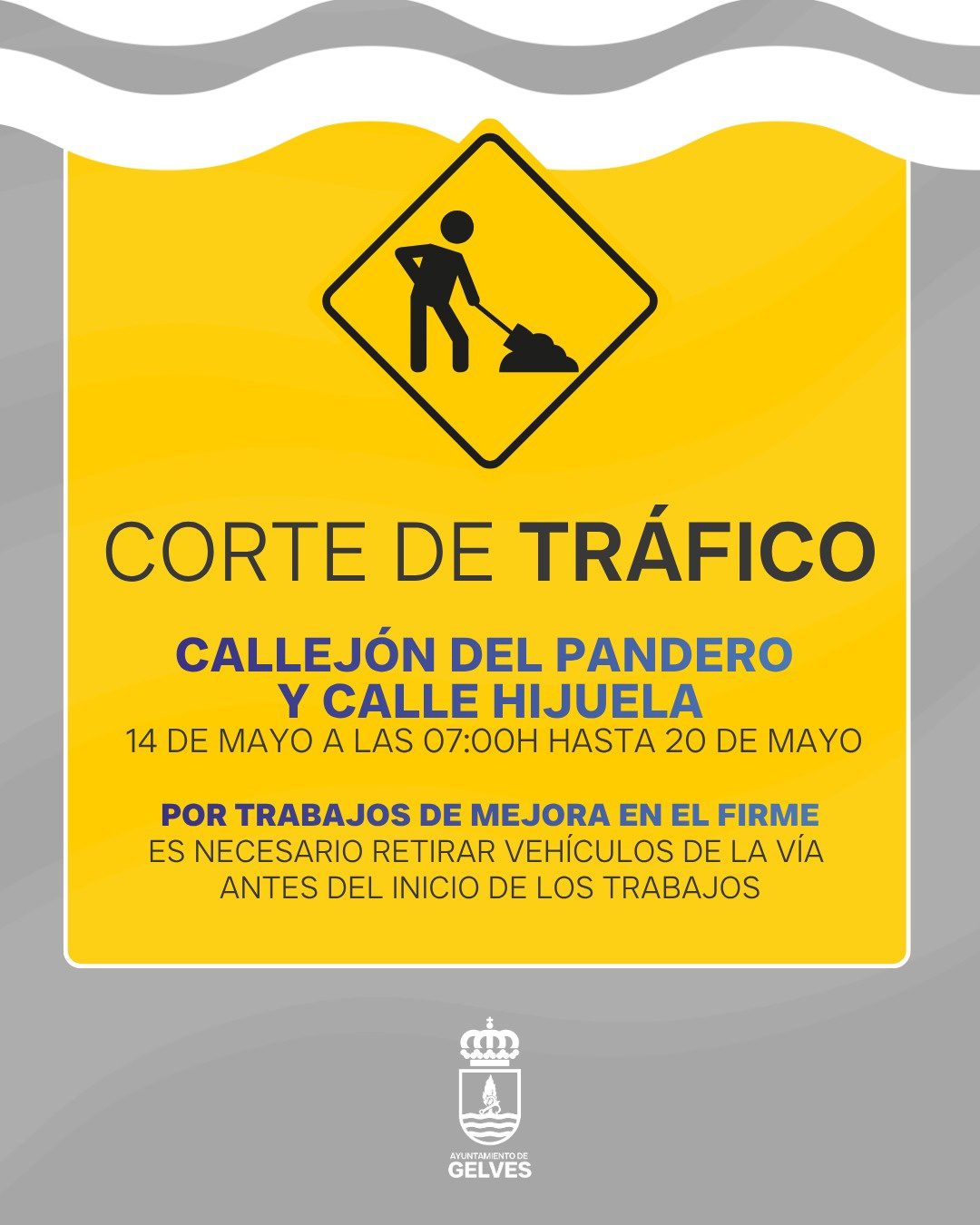 Mañana comienzan las obras de asfaltado de las calles Callejón del Pandero e Hijuela