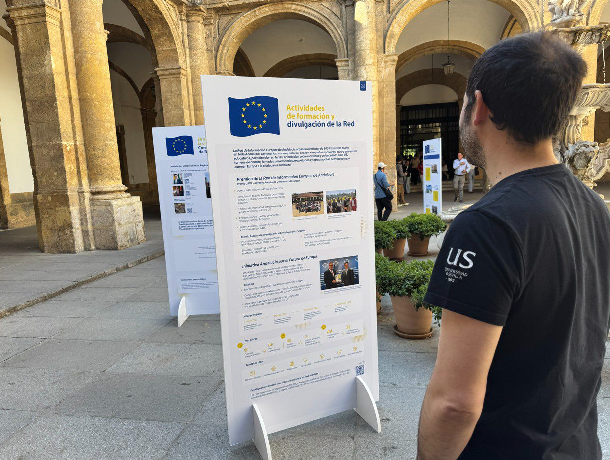 La US celebra los 40 años de Andalucía en Europa con una exposición en el Rectorado
