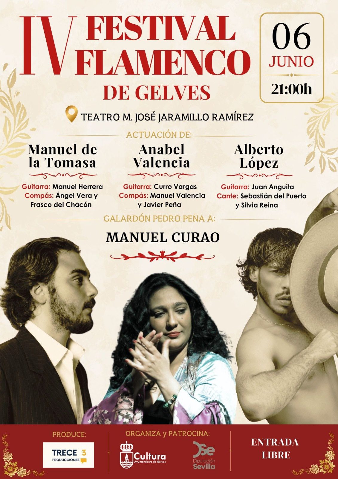 Gelves presenta el cartel de la IV edición de su Festival Flamenco y refuerza su apuesta por este arte como seña de identidad cultural