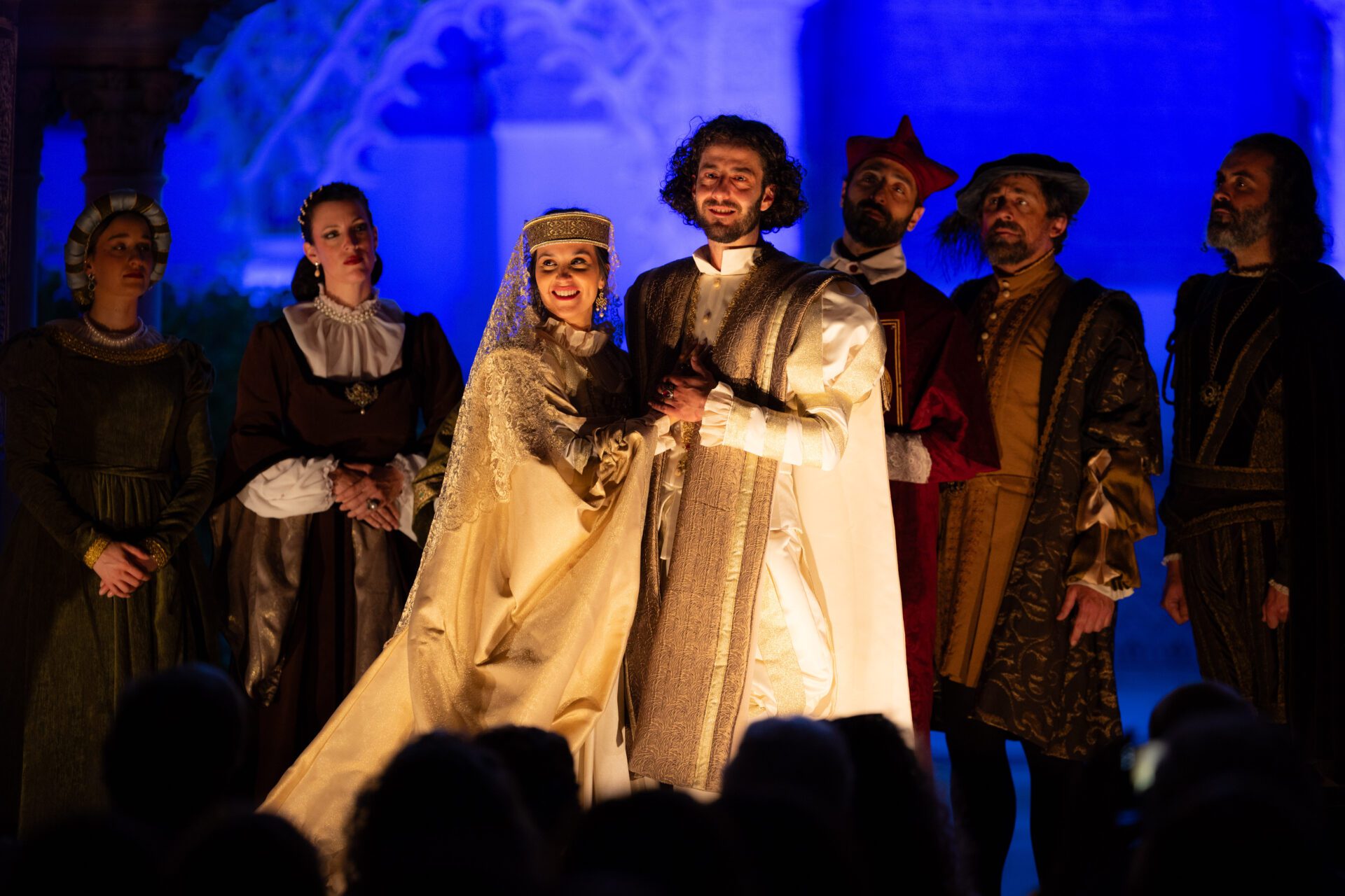 Arrancan en el Real Alcázar las visitas nocturnas teatralizadas inspiradas en la boda de Carlos V e Isabel de Portugal
