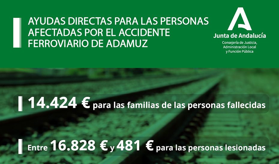 La Junta abre el plazo para solicitar las ayudas a las víctimas andaluzas del accidente de Adamuz
