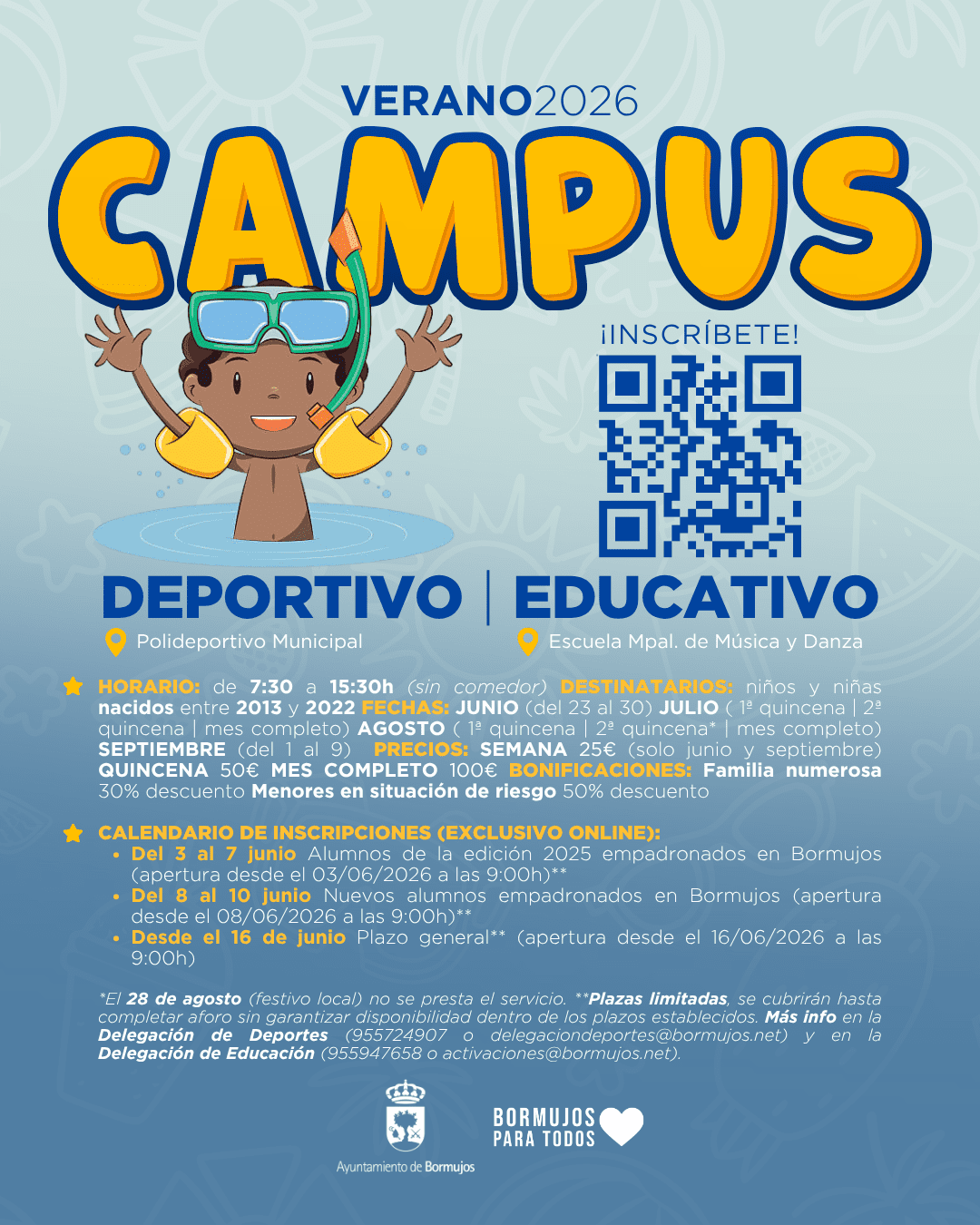ABIERTOS EL TALLER DEPORTIVO Y EDUCATIVO PARA EL VERANO 2026