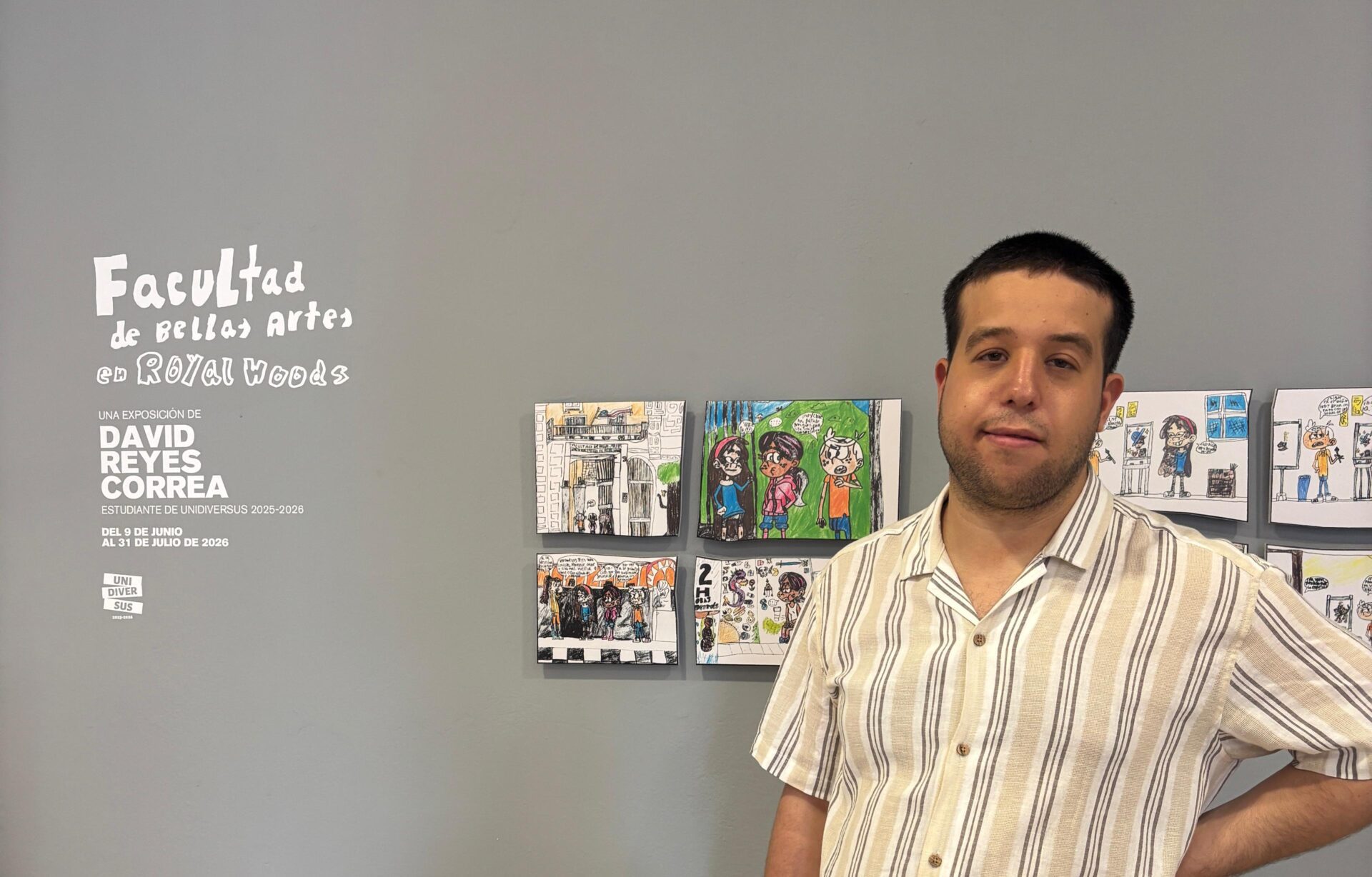La Facultad de Bellas Artes acoge la exposición del estudiante de UniDiversUS David Reyes Correa