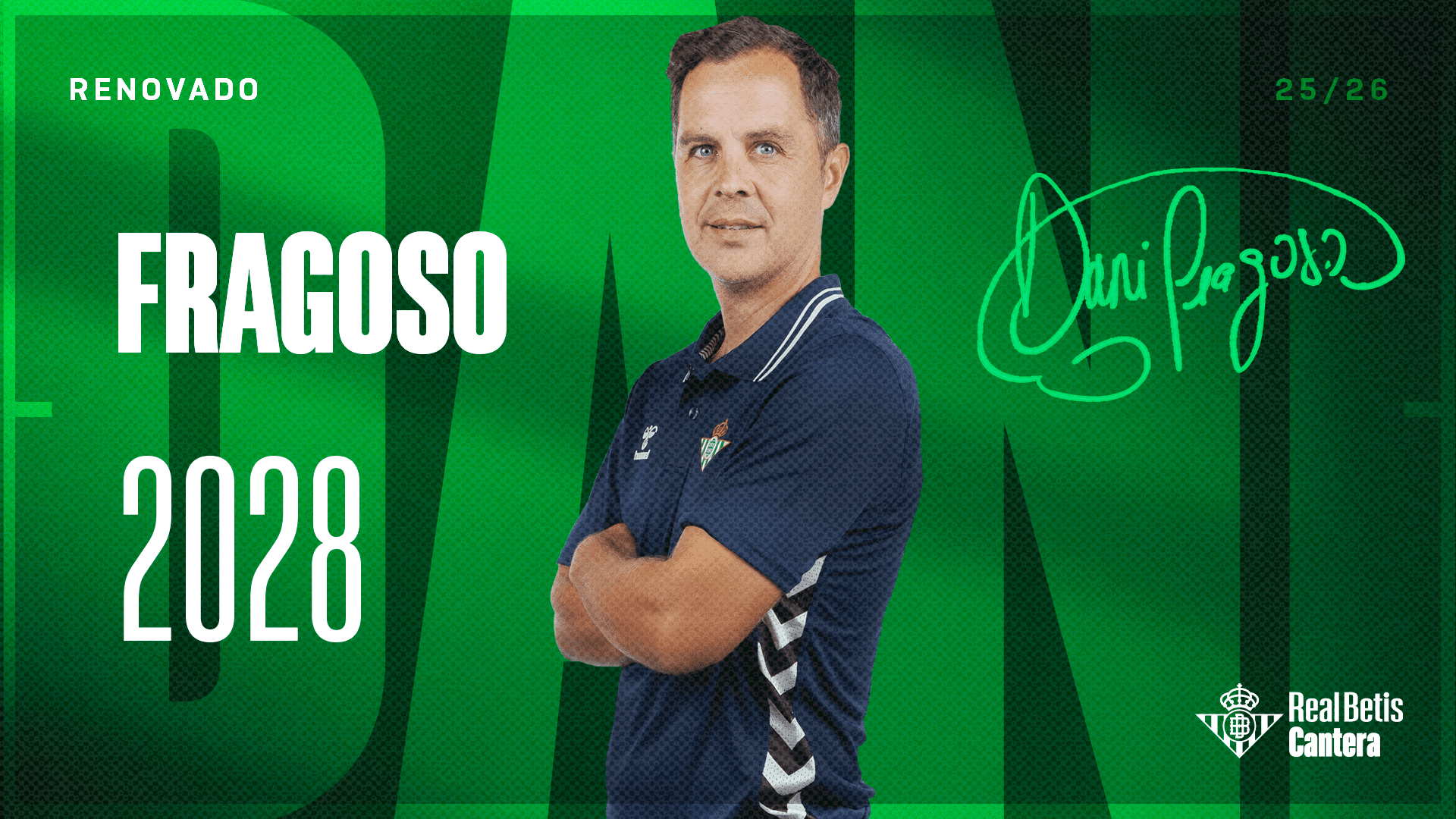 Dani Fragoso renueva hasta 2028 con el Real Betis