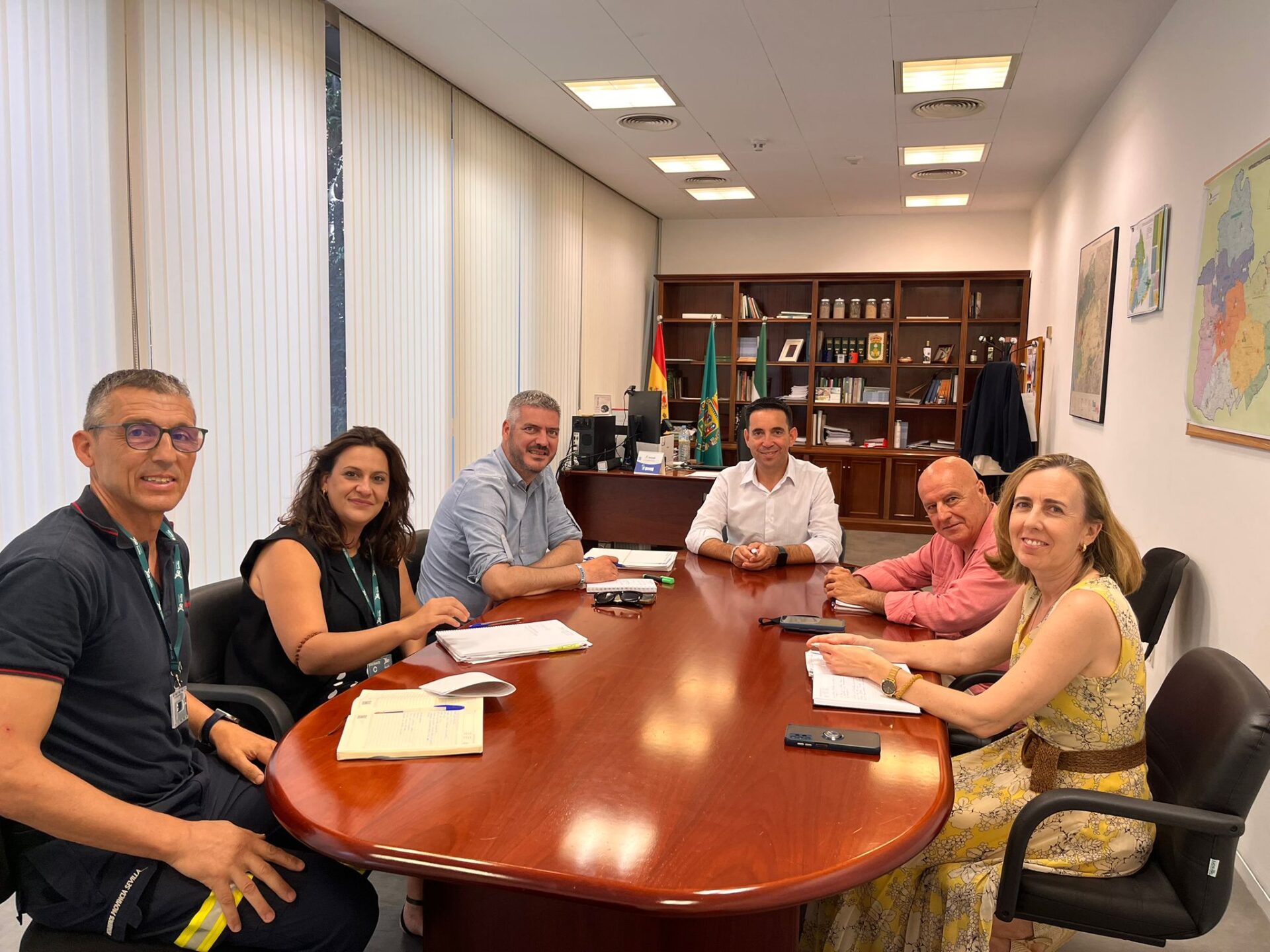 El Consorcio de Bomberos y el Ayuntamiento de Fuentes de Andalucía avanzan en el refuerzo del servicio de emergencias en el municipio
