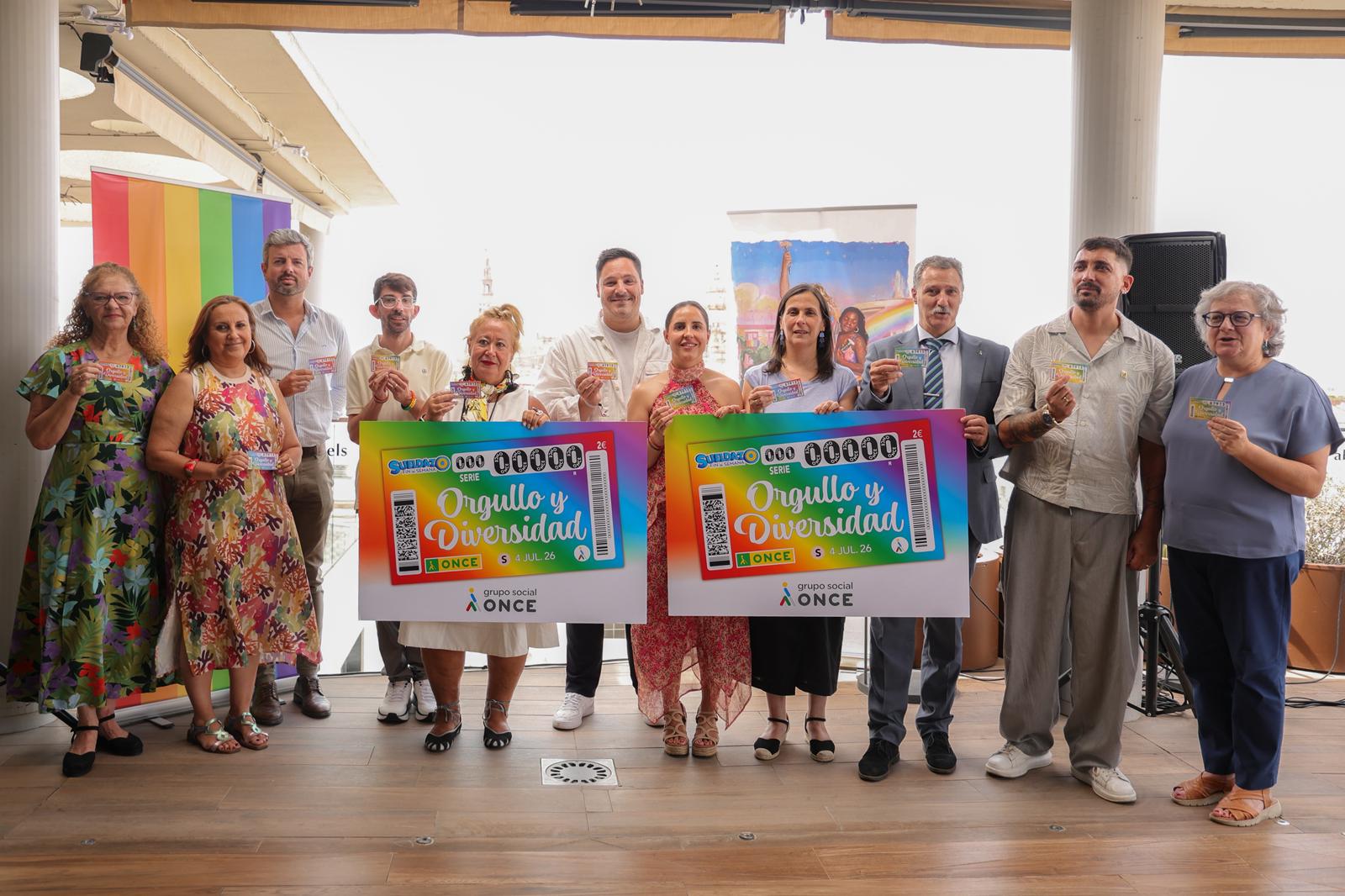 La ONCE presenta en Sevilla su cupón dedicado al Orgullo LGTBIQ+