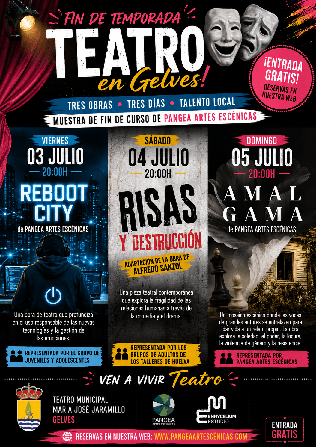 Gelves se llena de teatro este fin de semana con la muestra de fin de curso de la Asociación Atmósfera