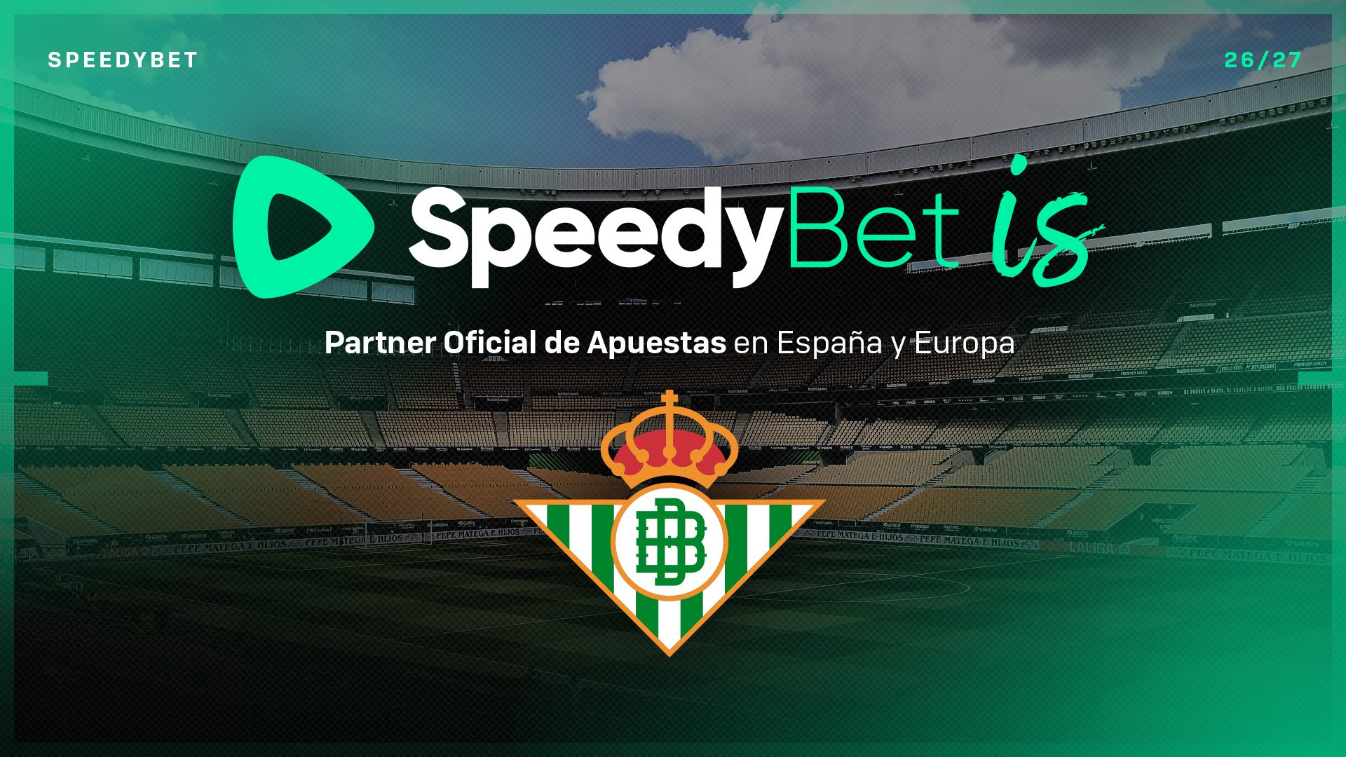 El Real Betis y Speedybet amplían su acuerdo de patrocinio hasta 2028