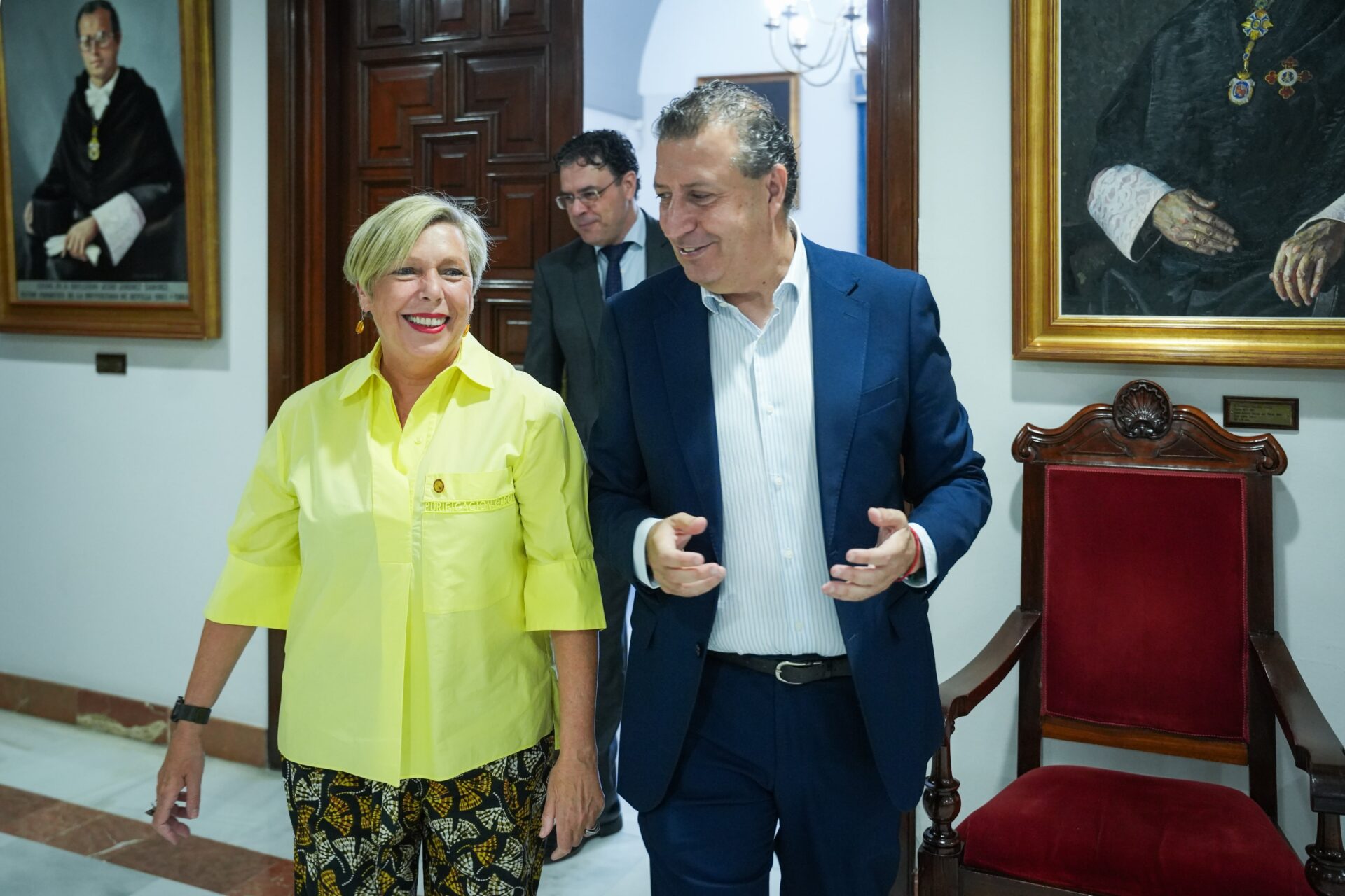 Javier Fernández y Carmen Vargas refuerzan su alianza institucional y diseñan las coordenadas de la futura colaboración entre la Diputación y la Universidad de Sevilla