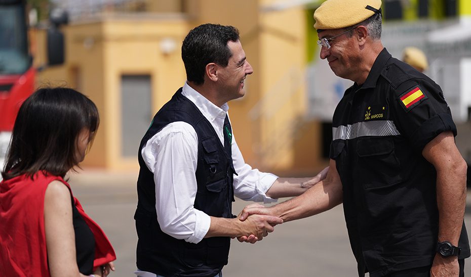 Moreno anuncia la «estabilización» del incendio de Los Gallardos y el regreso de los desalojados