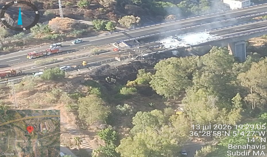 Un fallecido y al menos cinco heridos en un accidente en la autopista AP-7 en Benahavís