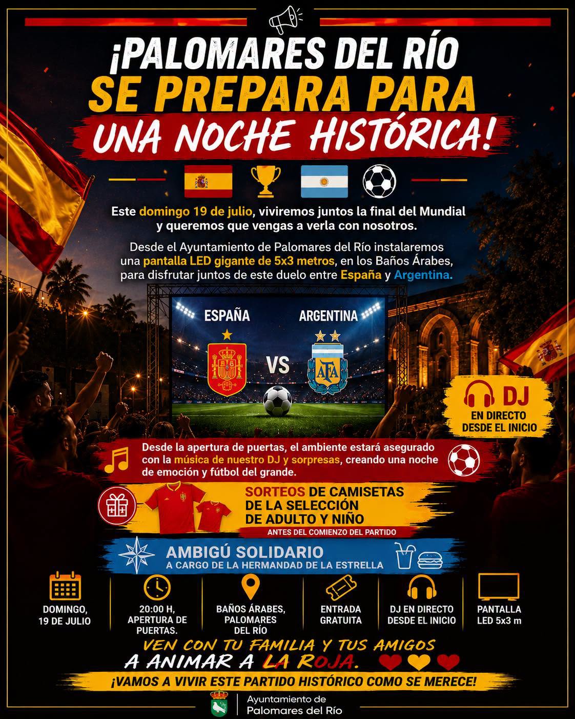 ¡PALOMARES DEL RÍO SE PREPARA PARA UNA NOCHE HISTÓRICA!