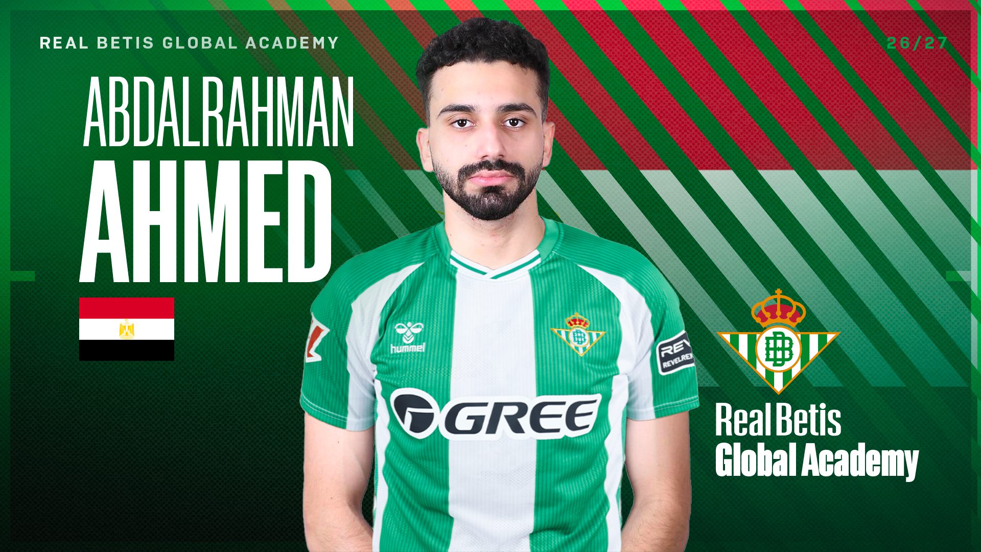 Abdalrahman Ahmed se incorpora al Real Betis Global Academy para impulsar su crecimiento futbolístico