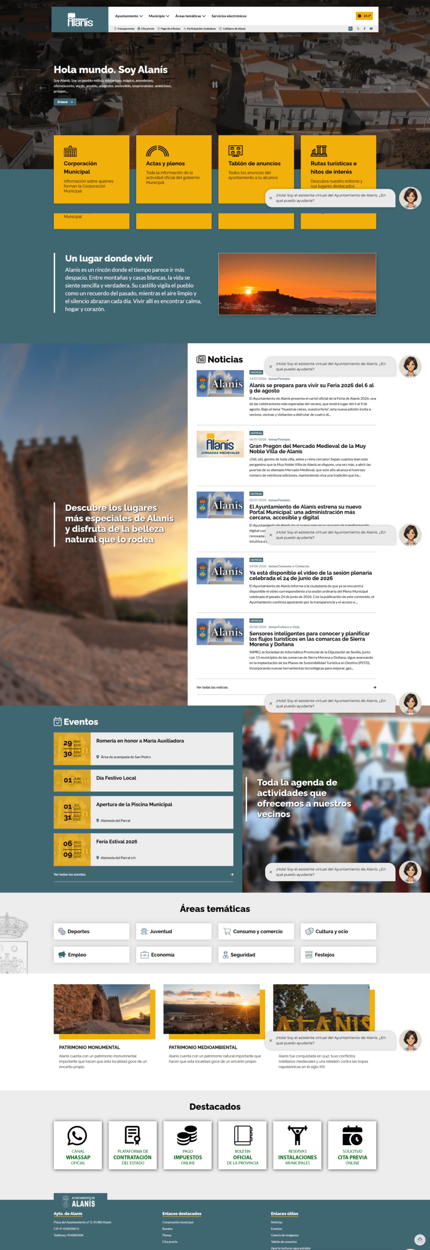 INPRO impulsa una nueva generación de portales municipales con el estreno de la web de Alanís