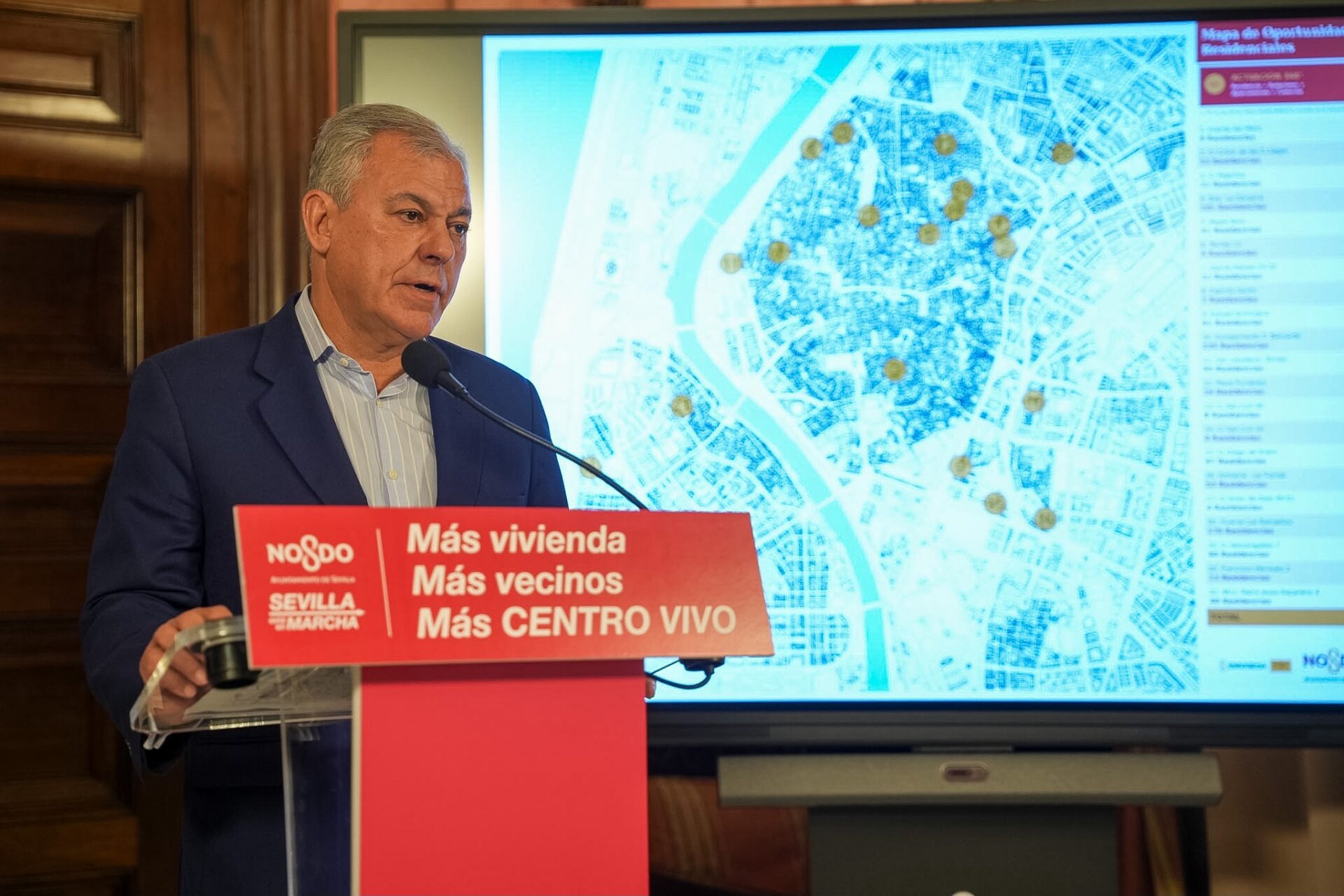El alcalde Sanz presenta Sevilla Centro Vivo, un plan de ciudad que conseguirá 1.039 nuevas viviendas, 3.500 nuevos vecinos y más de 2.000 aparcamientos en el Centro Histórico