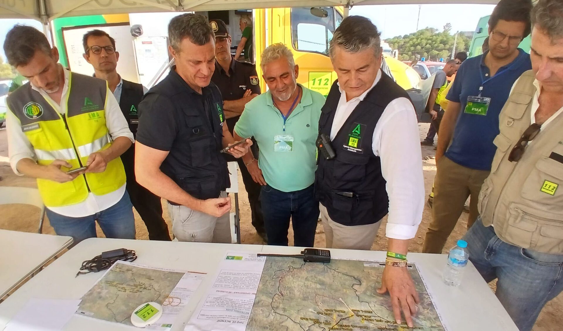 La Junta mantiene a casi 400 evacuados por el incendio forestal de El Cerro de Andévalo