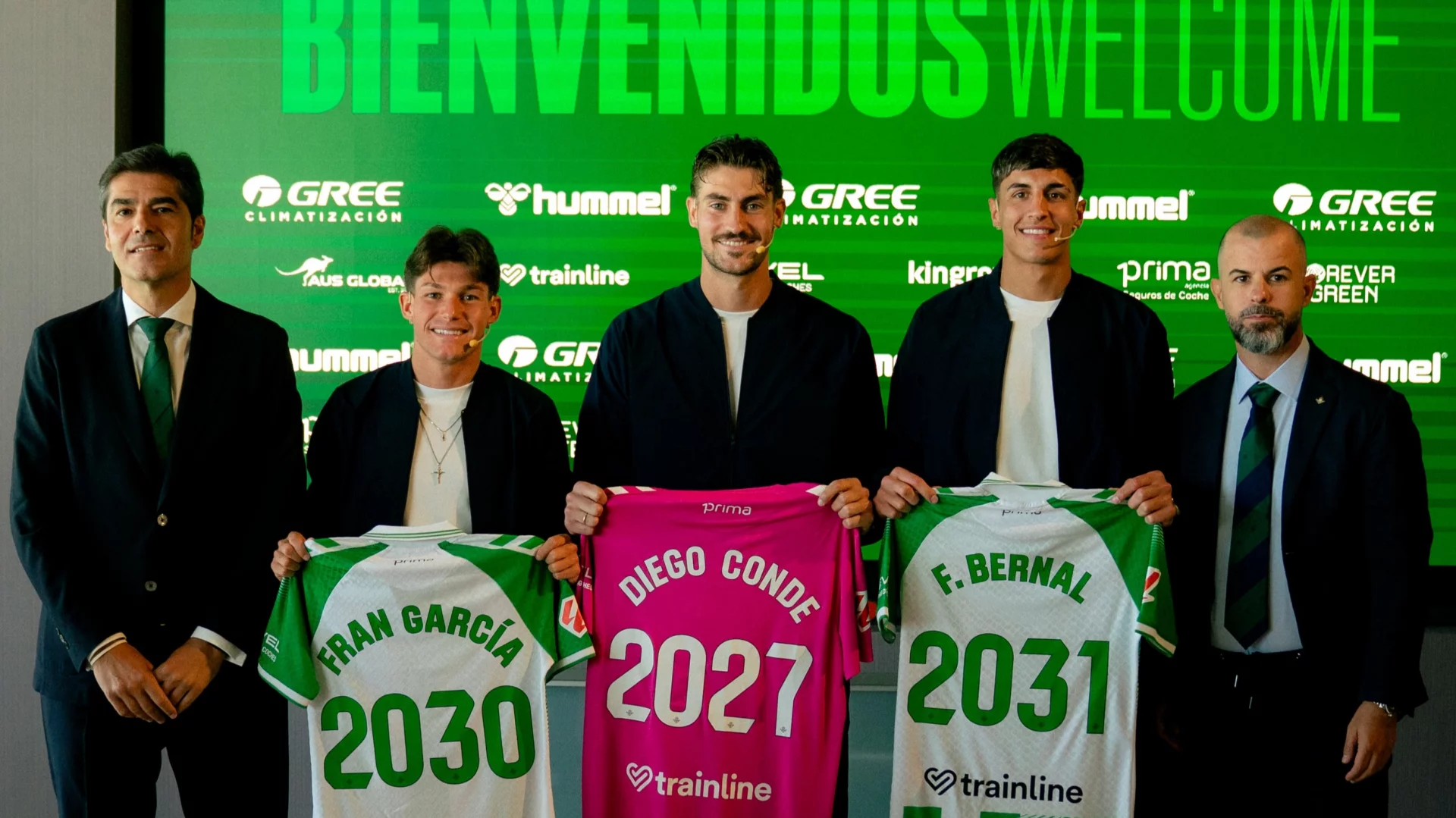 El Real Betis presenta a Facundo Bernal, Fran García y Diego Conde