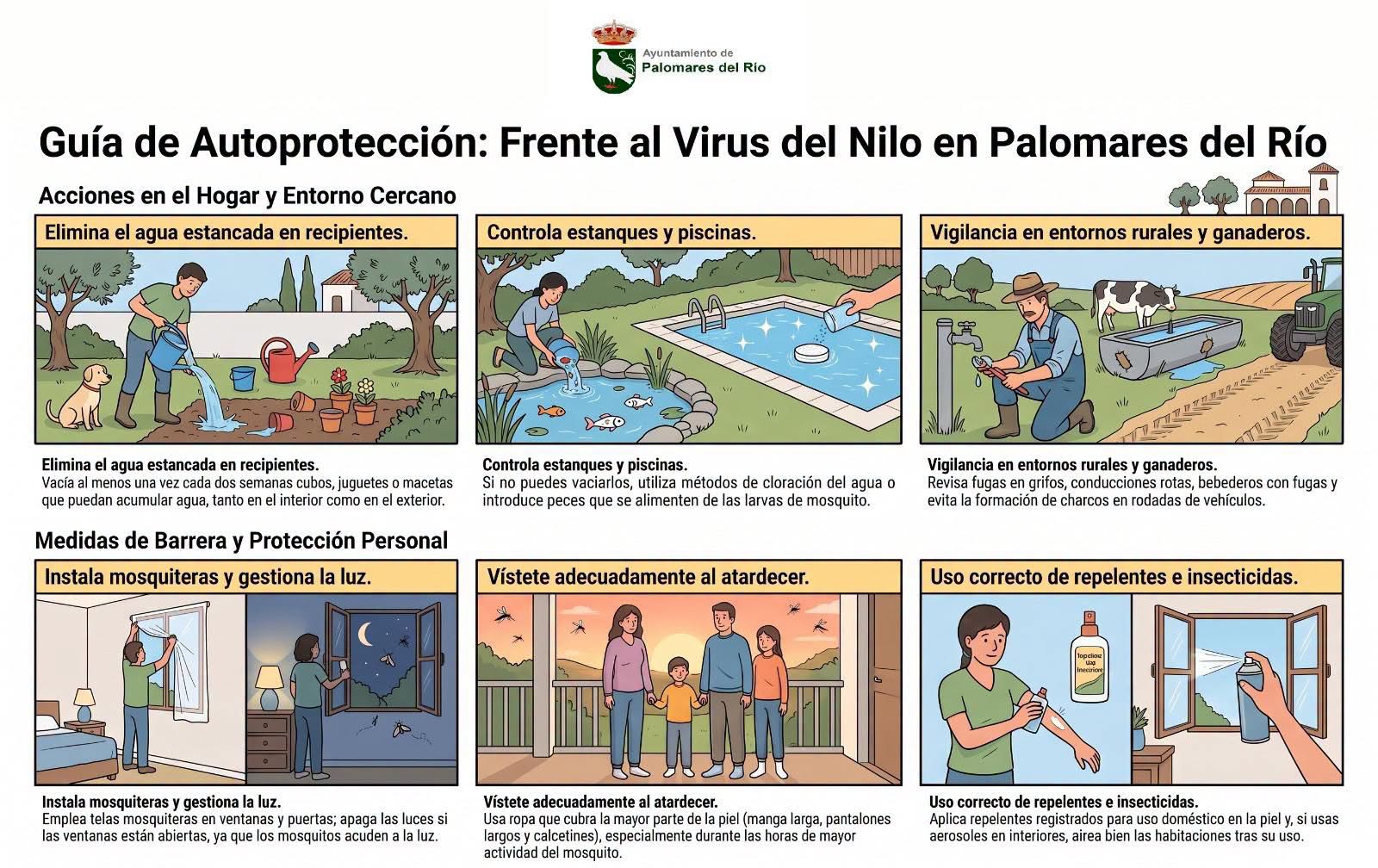 GUÍA DE AUTOPROTECCIÓN: #VIRUSDELNILO EN PALOMARES DEL RÍO