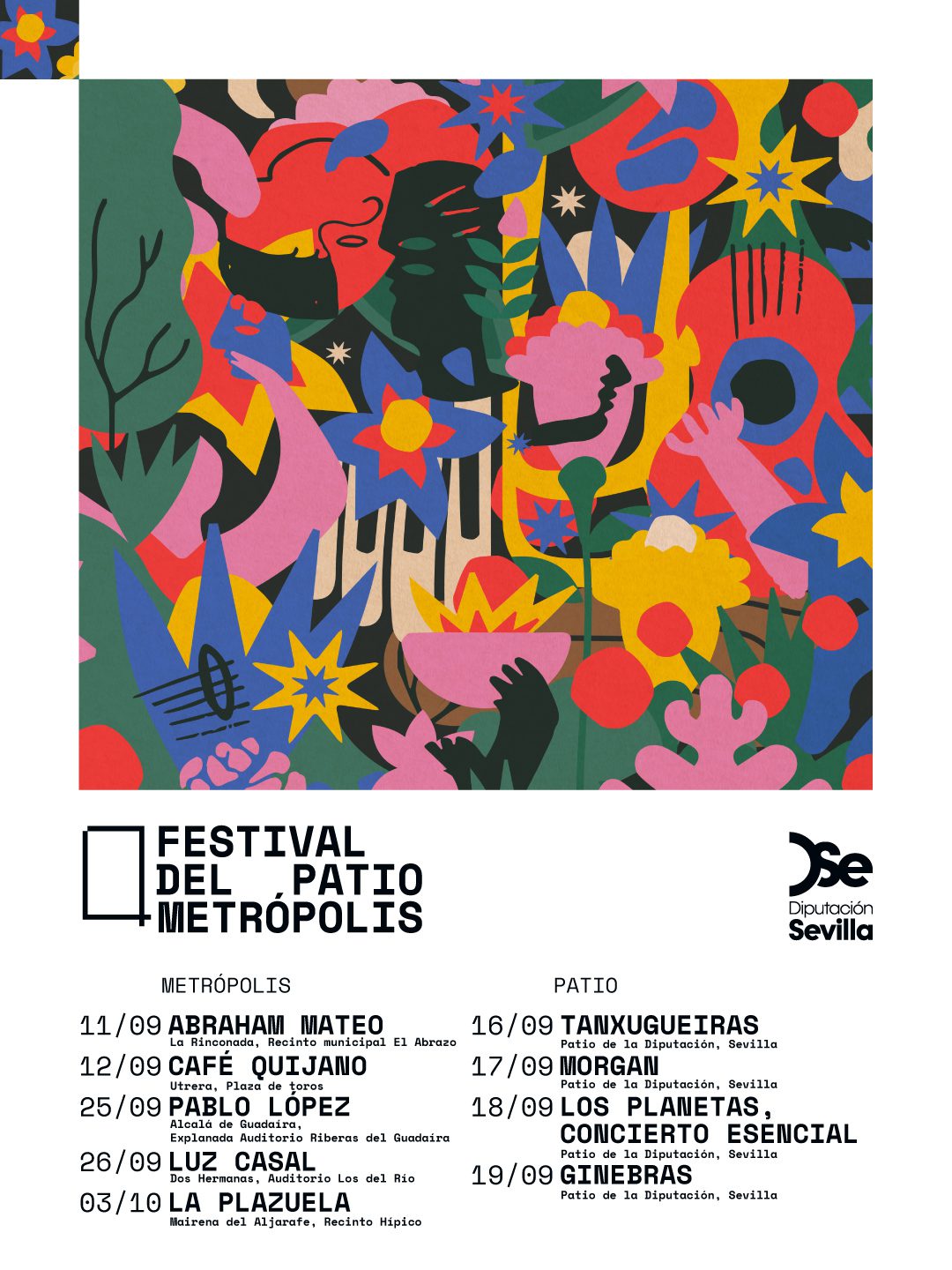 El Festival del Patio + Metrópolis cuelga el cartel de ‘entradas agotadas’ para su tercera edición y consolida la apuesta de la Diputación por una cultura accesible