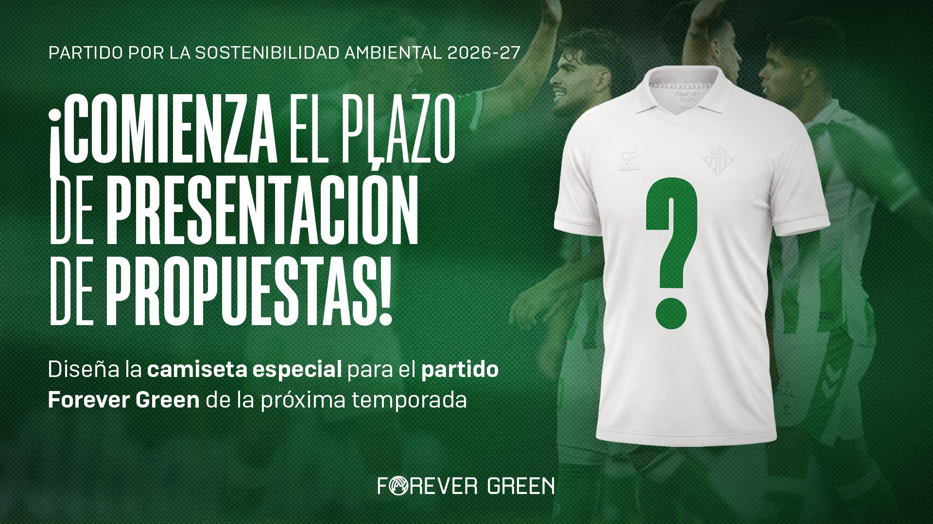 El Real Betis abre hoy el concurso para diseñar la camiseta Forever Green de la temporada 2026/27