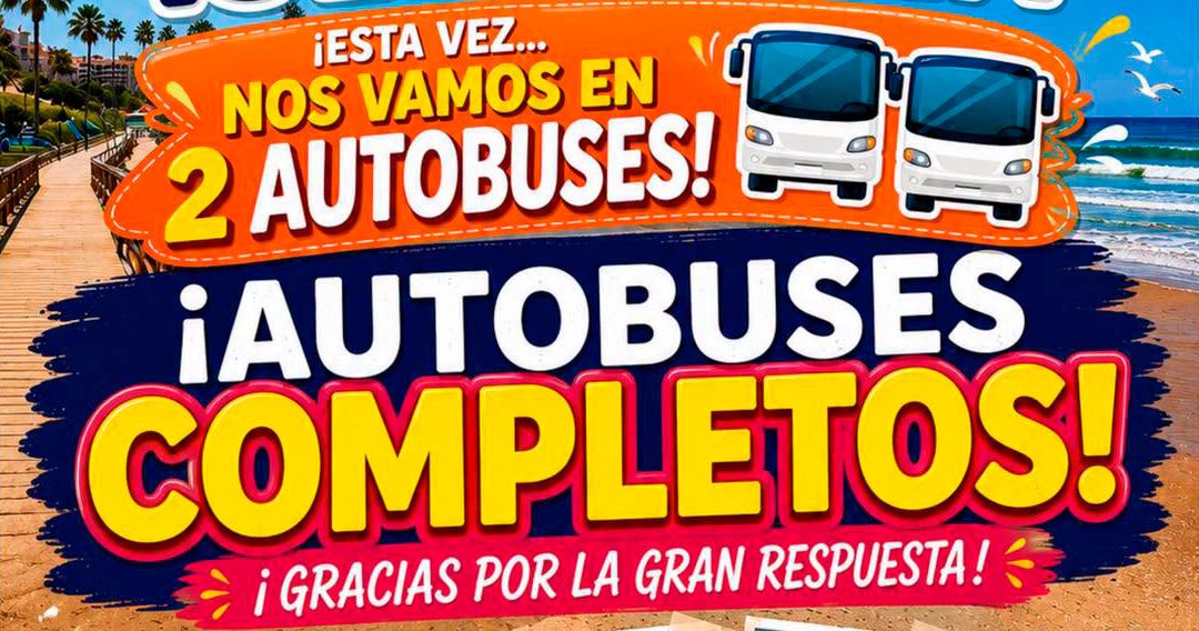 ¡Aforo completo para nuestra próxima salida a la playa!
