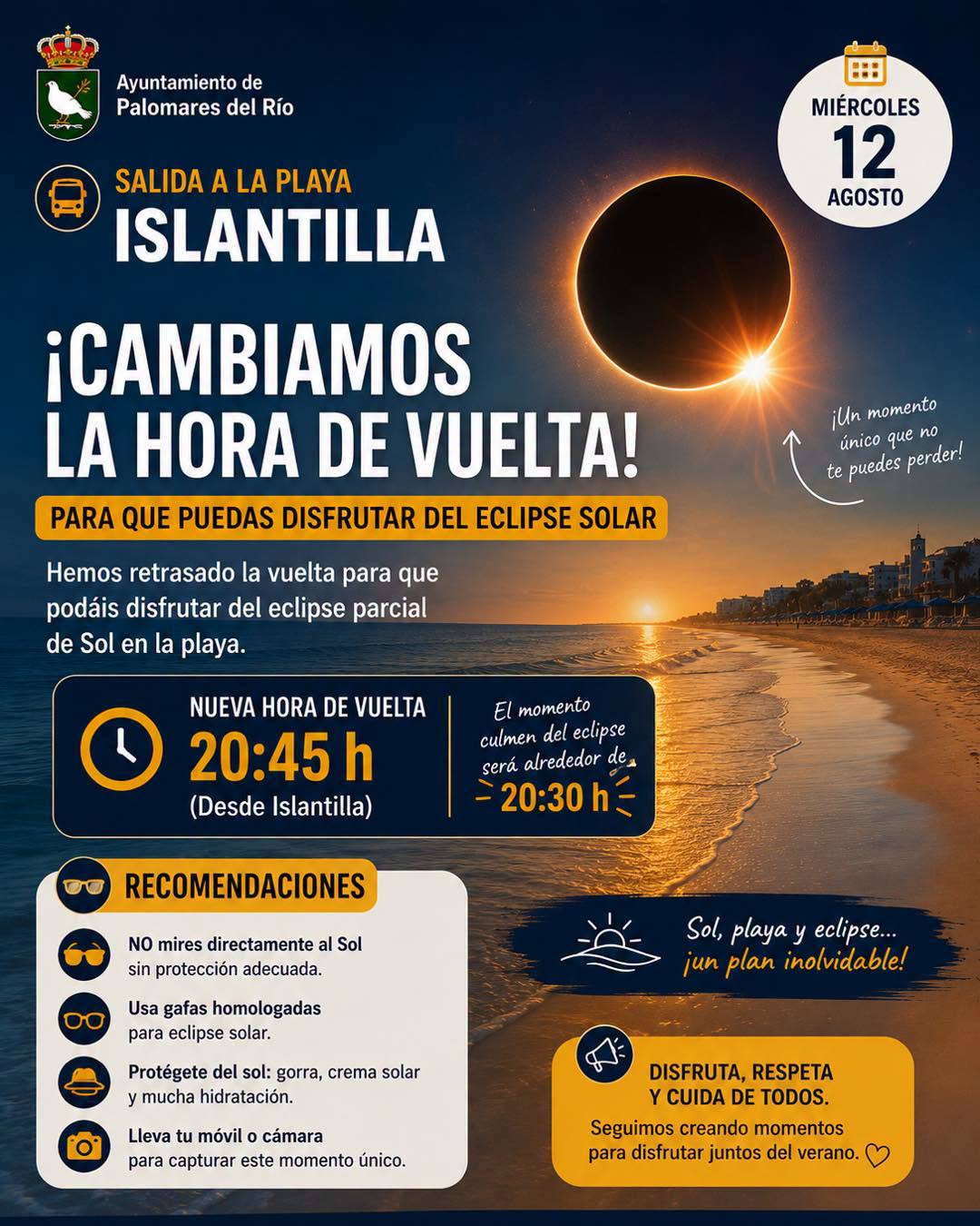 ¡NOVEDAD EN NUESTRA SALIDA A ISLANTILLA!