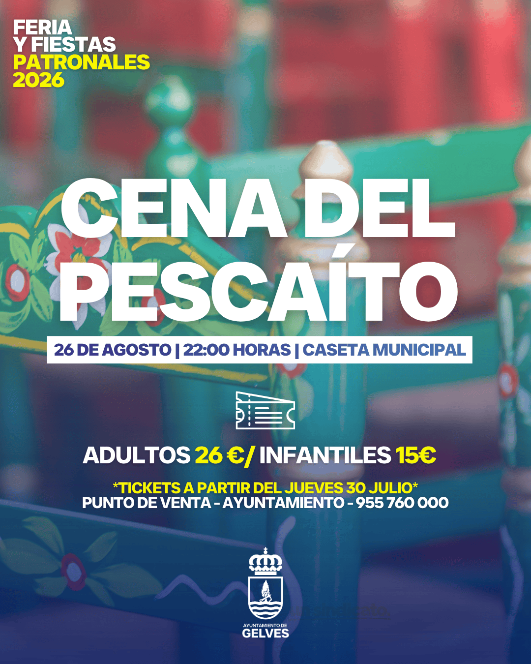 La tradicional «Cena del Pescaíto» dará el pistoletazo de salida a la Feria y Fiestas Patronales de Gelves 2026