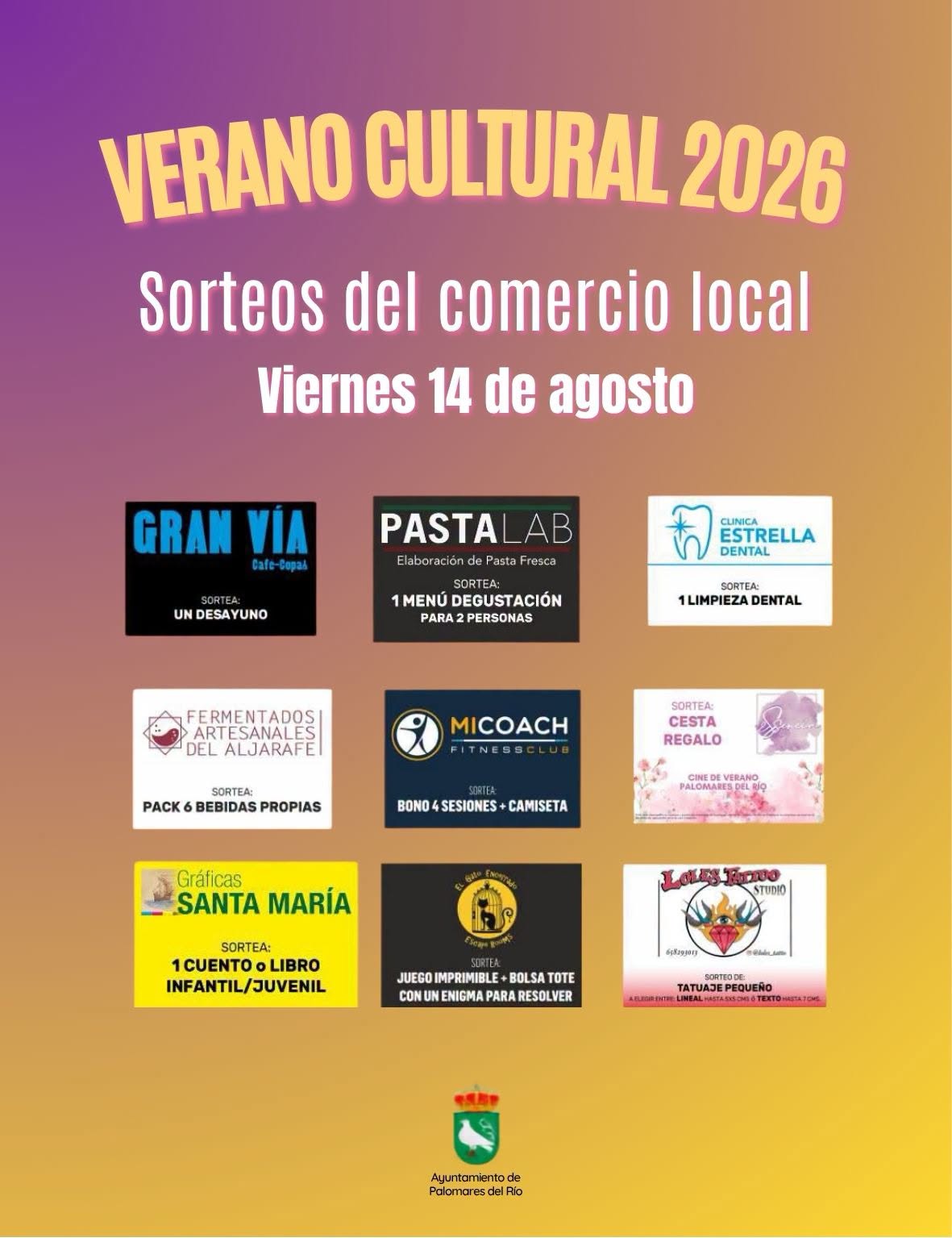 ¡Este viernes 14 de agosto seguimos premiando con el comercio local!
