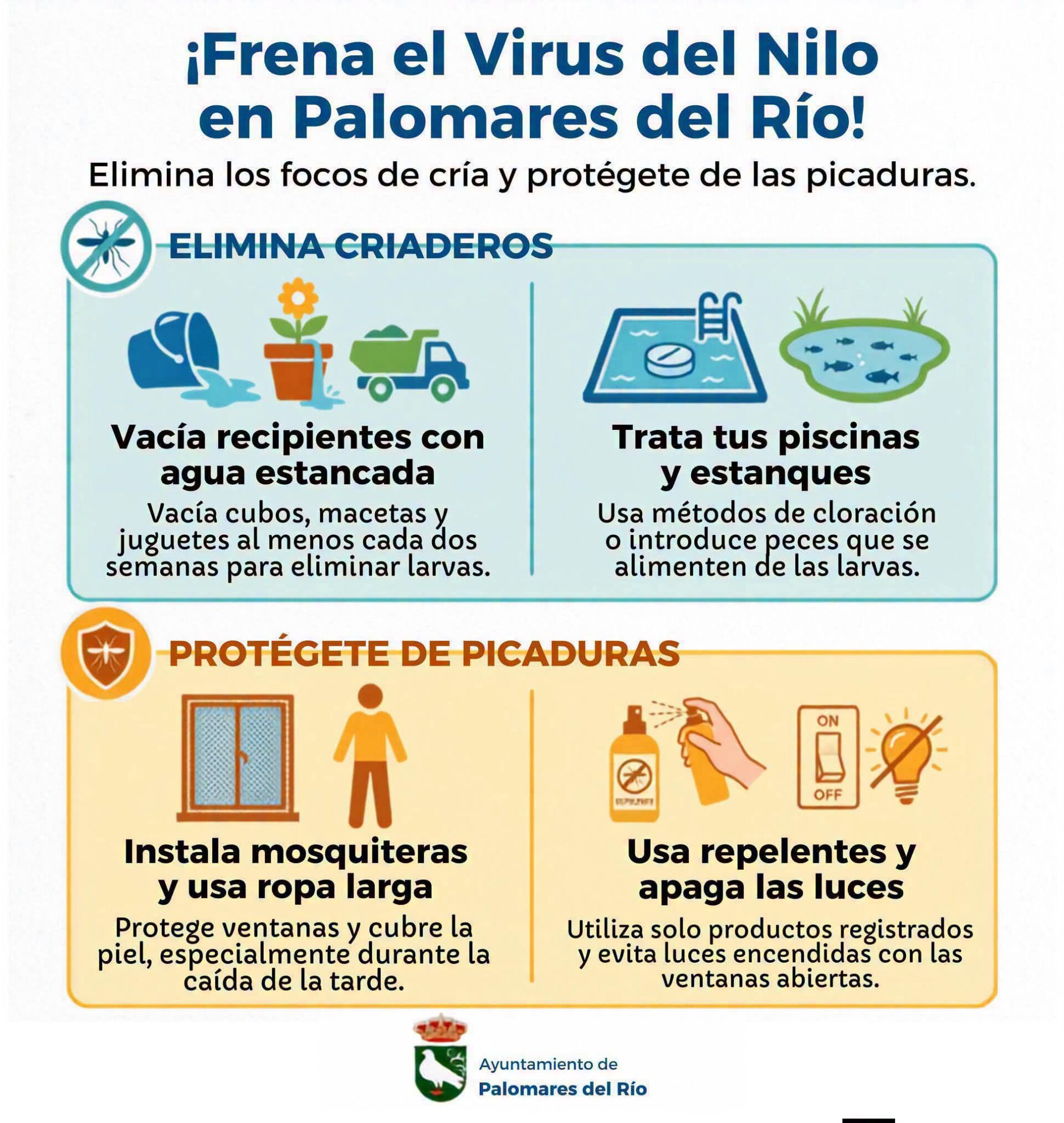Se mantiene el nivel de Riesgo Alto por Virus del Nilo en Palomares del Río