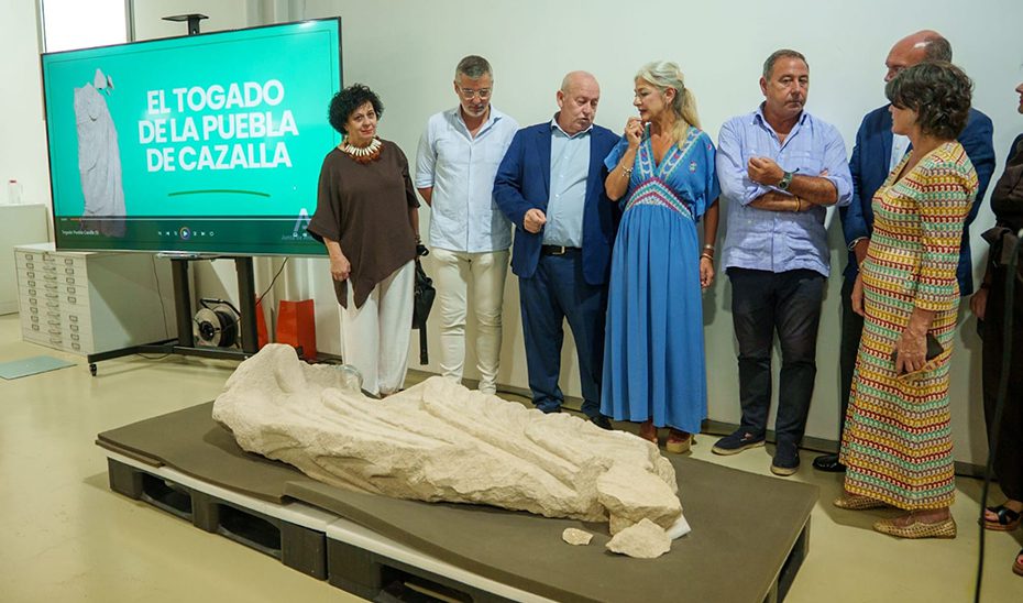 El Arqueológico de Sevilla incorpora la escultura de un togado romano hallada en La Puebla de Cazalla