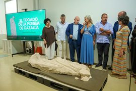 El Arqueológico de Sevilla incorpora la escultura de un togado romano hallada en La Puebla de Cazalla