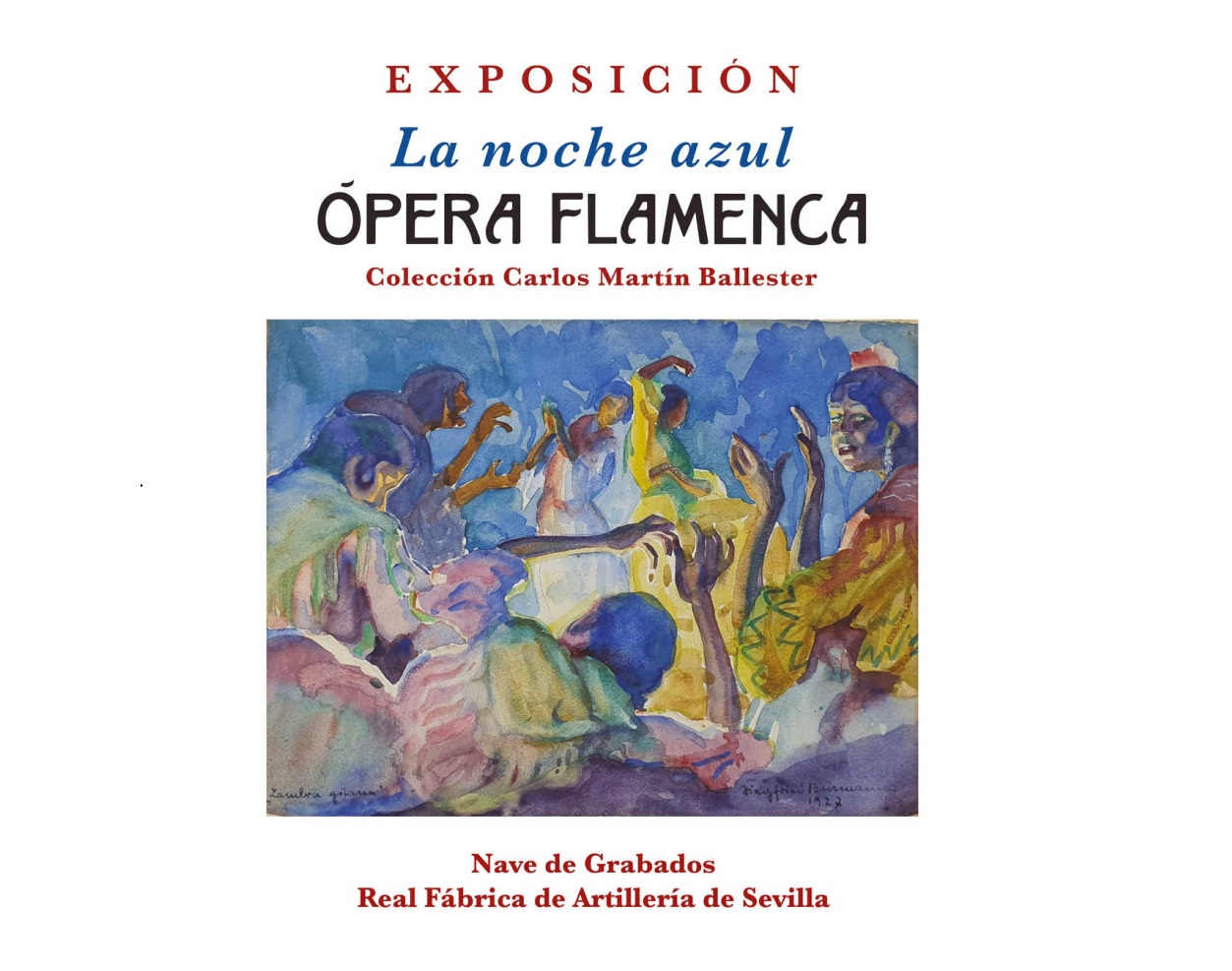 La Bienal inaugura en la Real Fábrica de Artillería la exposición ‘La noche azul. Ópera Flamenca en la colección de Carlos Martín Ballester’