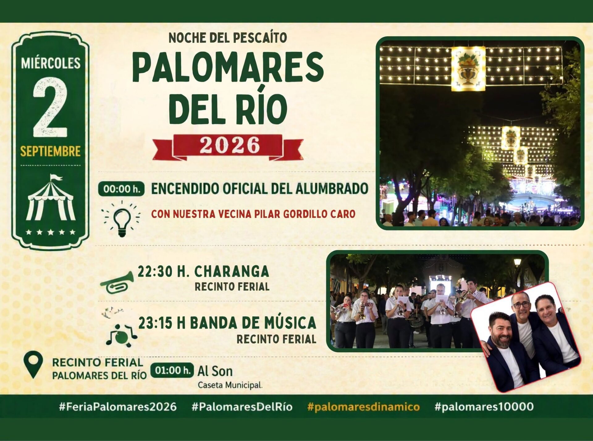 ¡HOY SE ENCIENDE LA FERIA DE PALOMARES DEL RÍO!