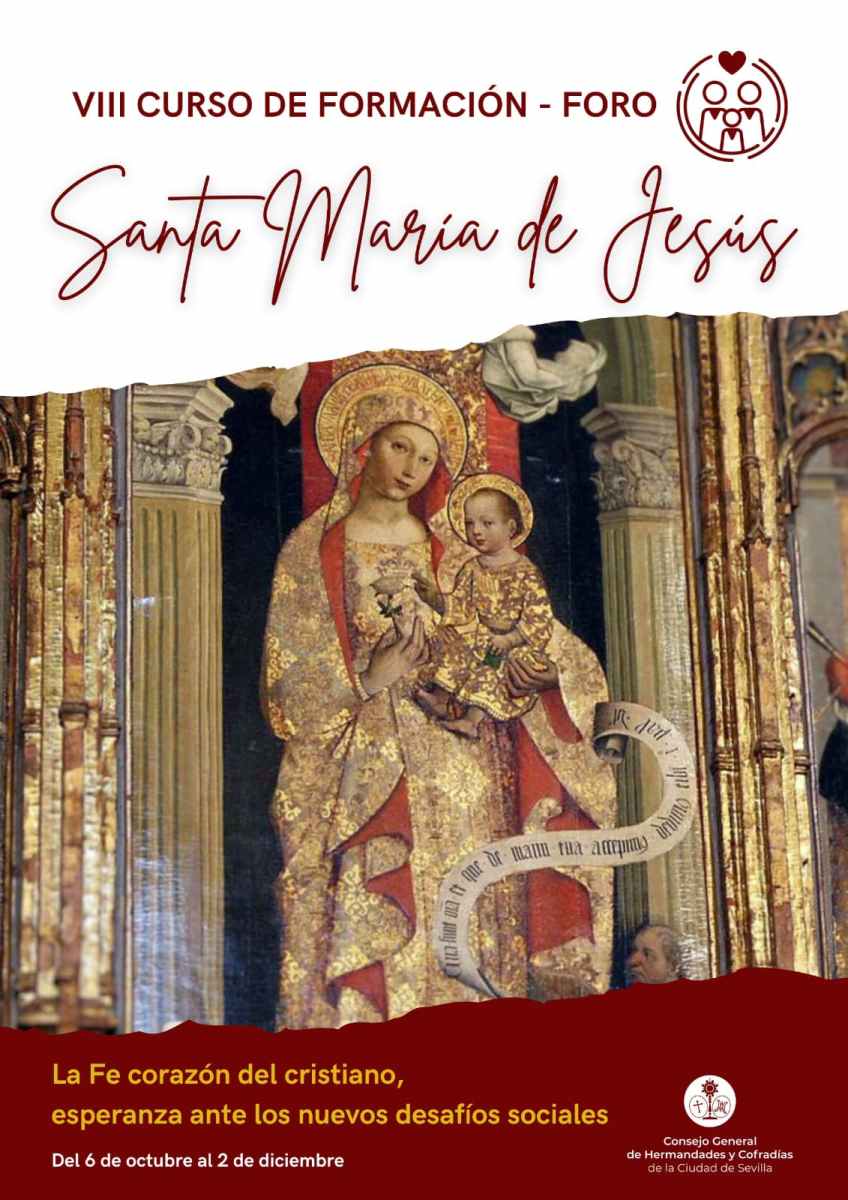 ABIERTO EL PLAZO DE INSCRIPCIÓN PARA EL VIII CURSO DE FORMACIÓN PARA FORMADORES DEL FORO SANTA MARÍA DE JESÚS