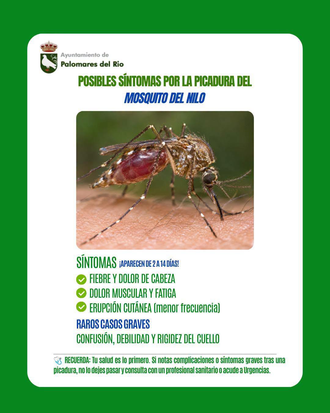 ¡INFORMACIÓN IMPORTANTE PARA LA SALUD DE NUESTROS VECINOS Y VECINAS!
