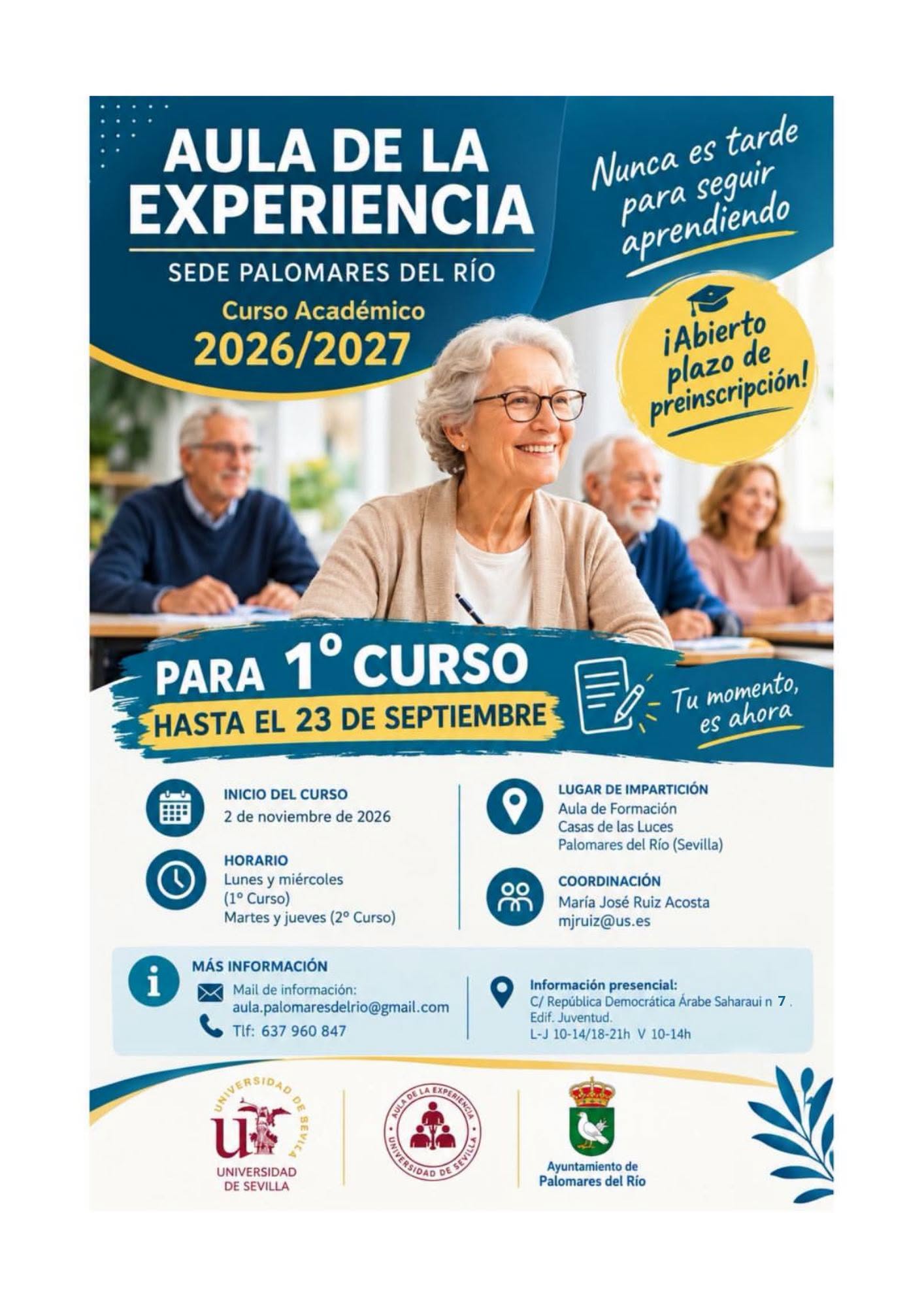ARRANCAMOS UN NUEVO CURSO DEL AULA DE LA EXPERIENCIA!