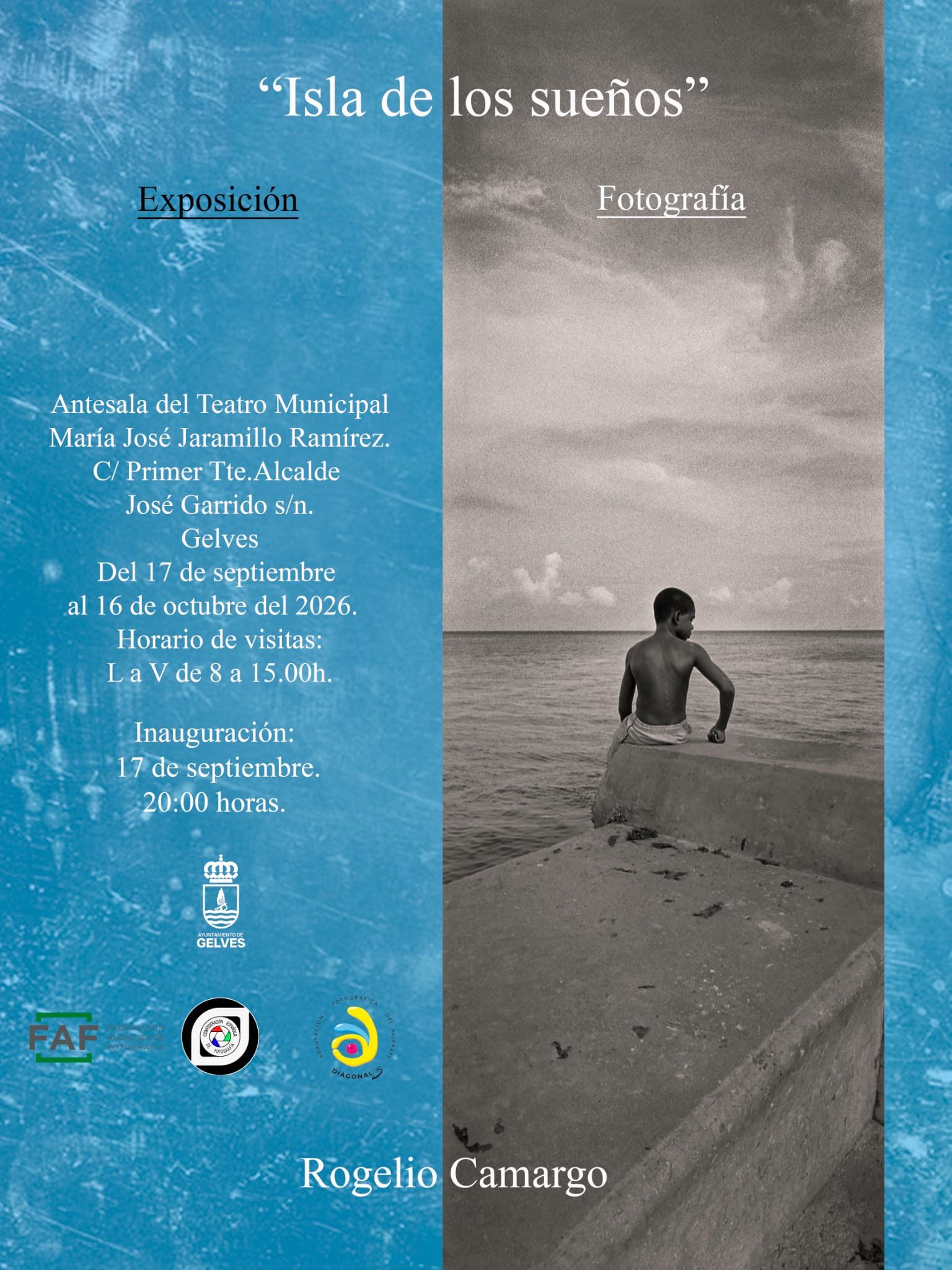 La exposición fotográfica «Isla de los sueños», de Rogelio Camargo, llega a Gelves