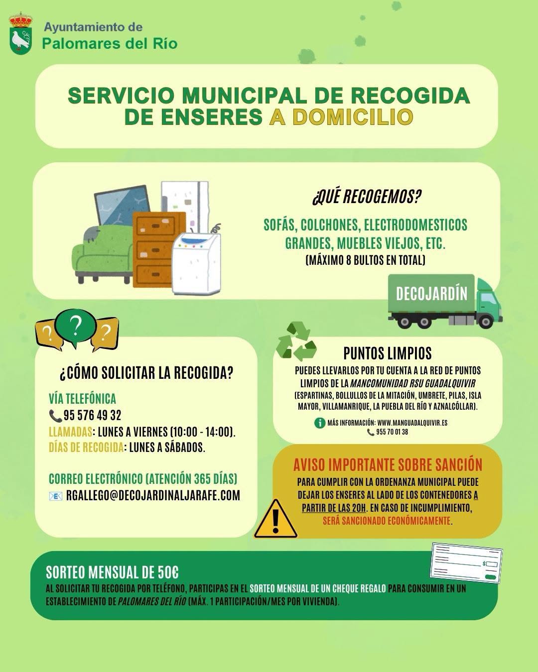 ¡Mantener Palomares del Río limpio es más fácil entre todos!
