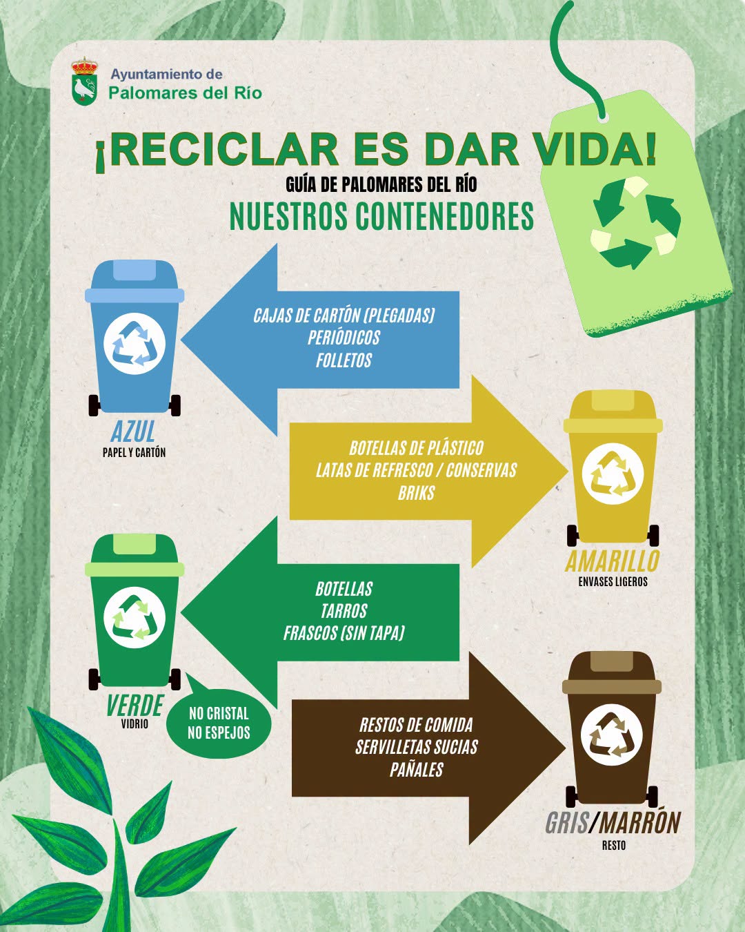 ¡RECICLAR ES DAR VIDA A PALOMARES DEL RÍO!