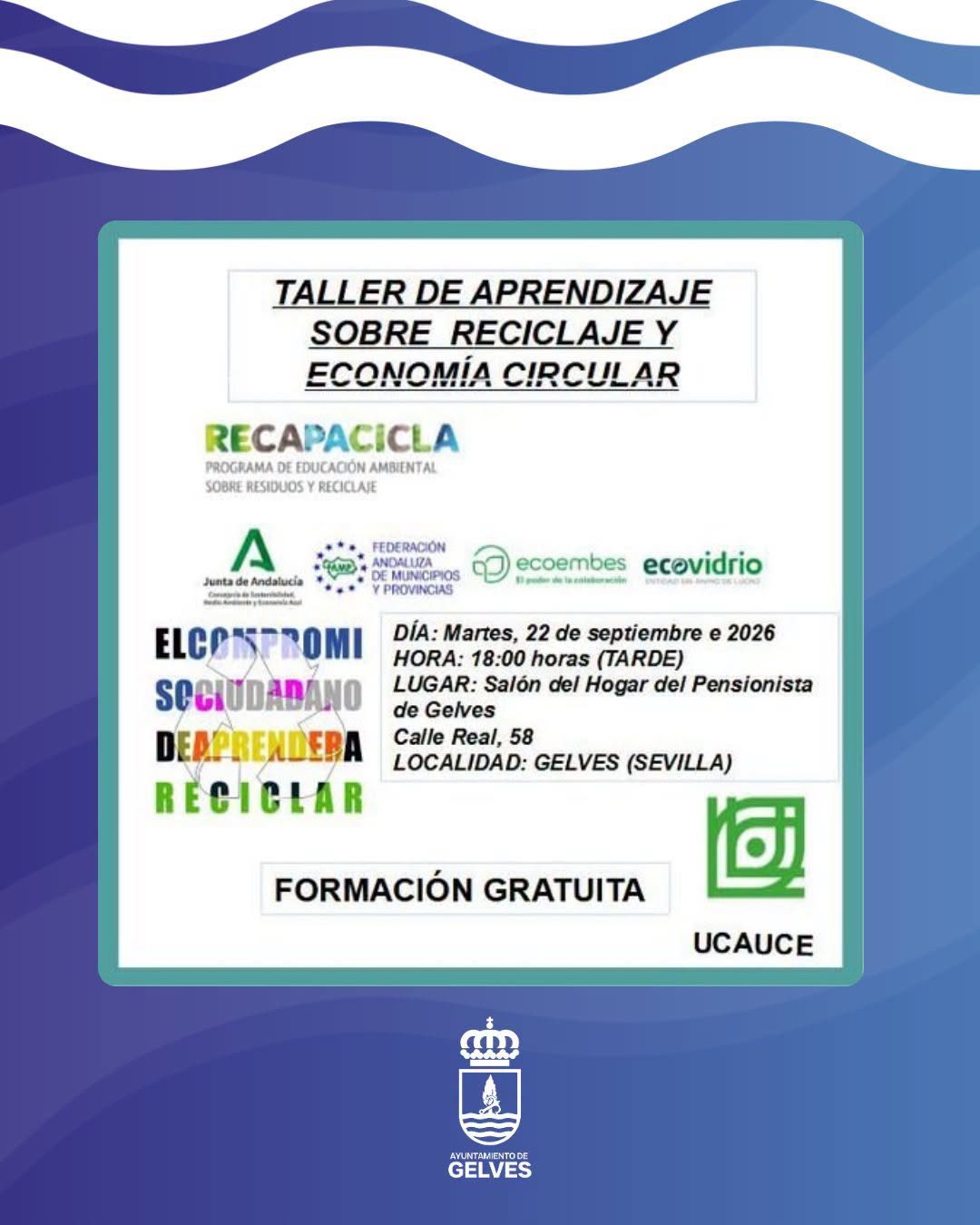 Gelves acoge el Taller de Aprendizaje RECAPACICLA