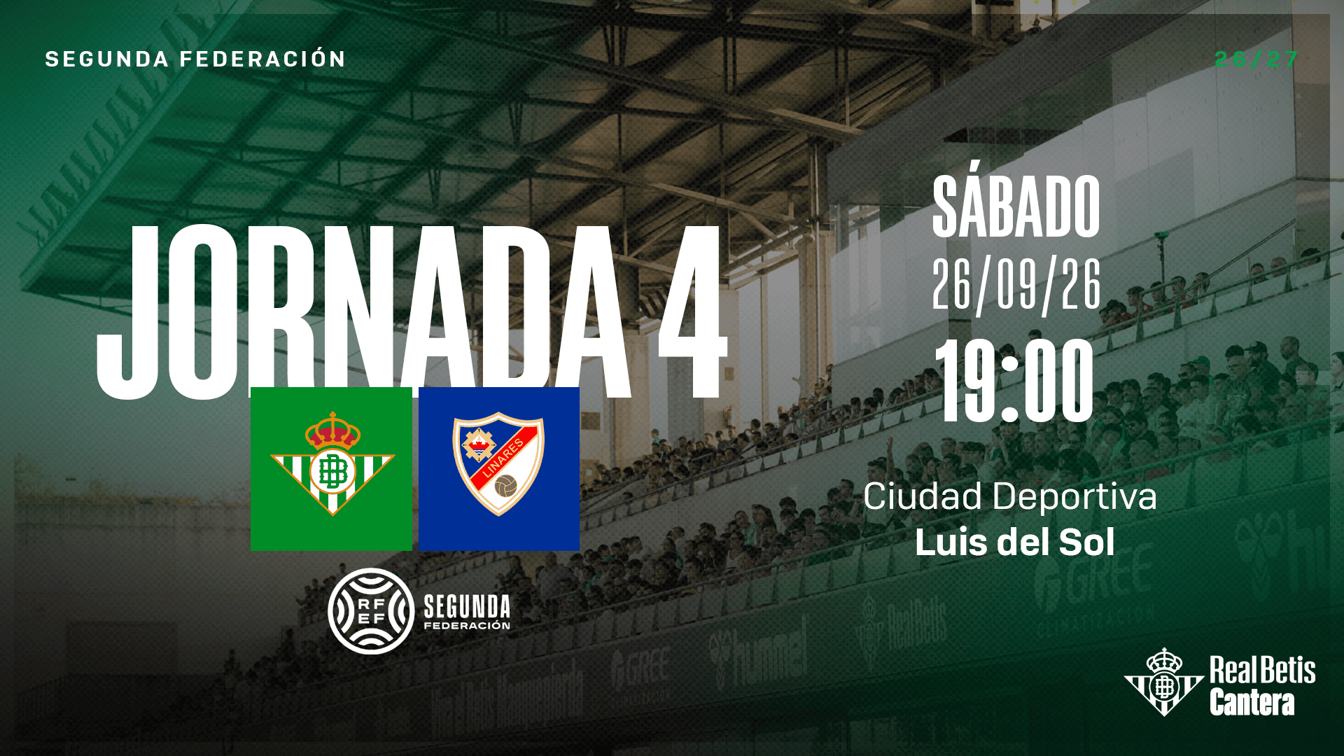 Saca ya tu entrada gratuita para apoyar al Betis Deportivo frente al Linares Deportivo