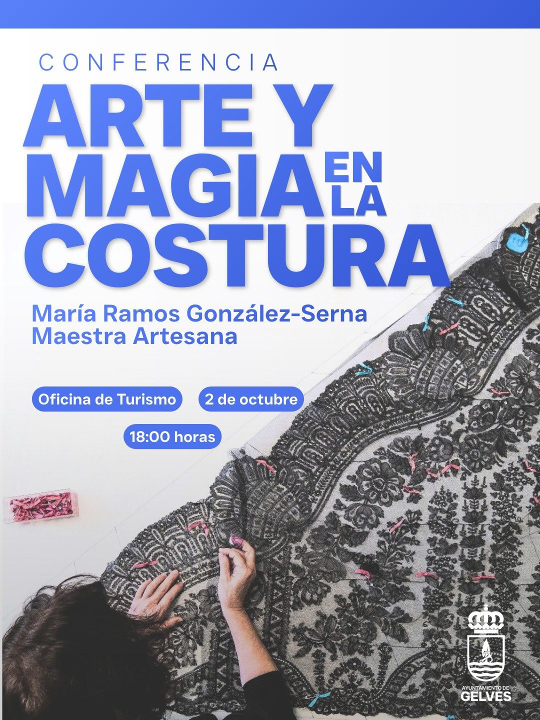 «Arte y magia en la costura» llega a Gelves de la mano de la Maestra Artesana María Ramos González-Serna