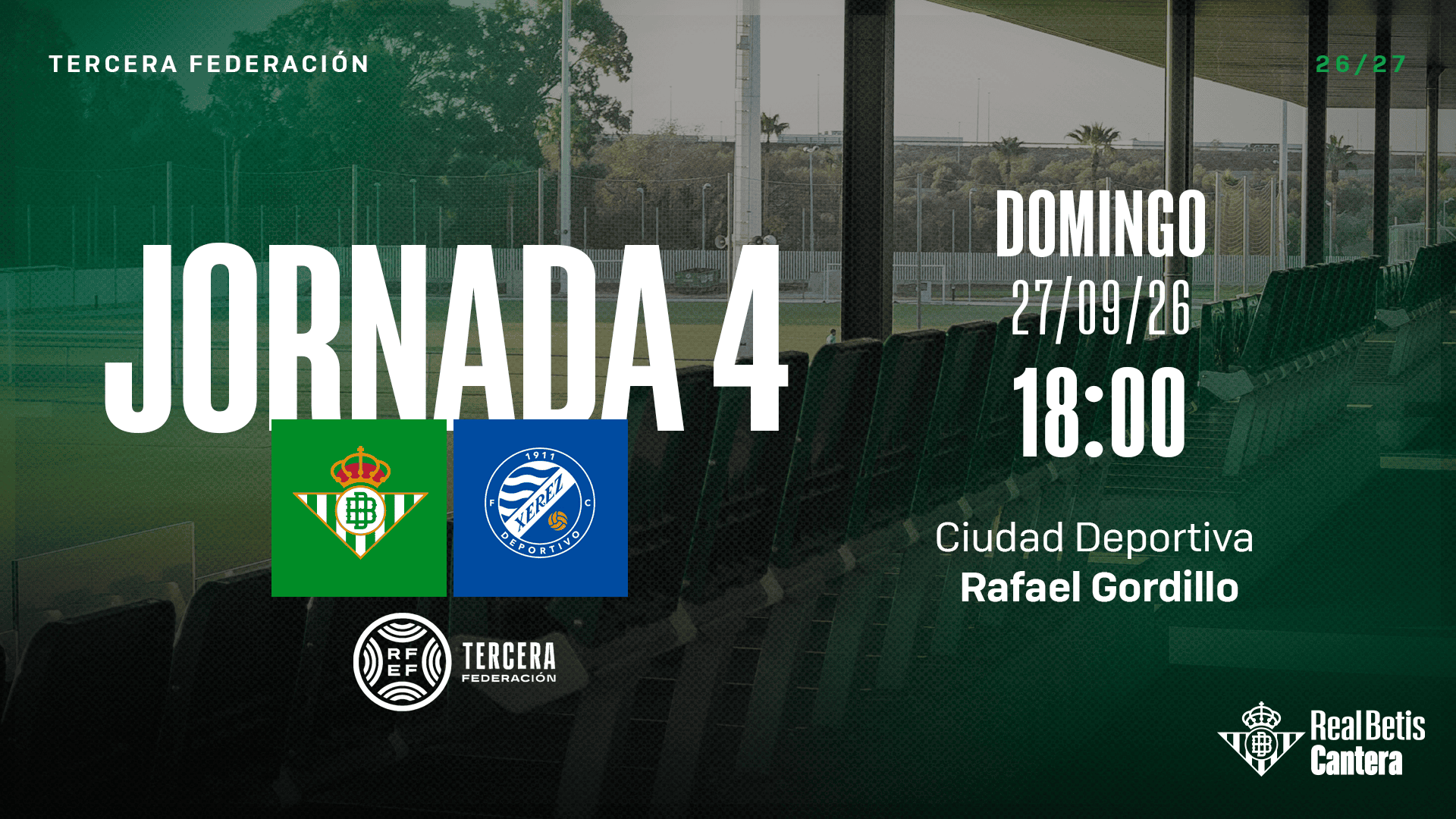 El Real Betis ‘C’-Xerez Deportivo FC se disputará este domingo en la Ciudad Deportiva Rafael Gordillo